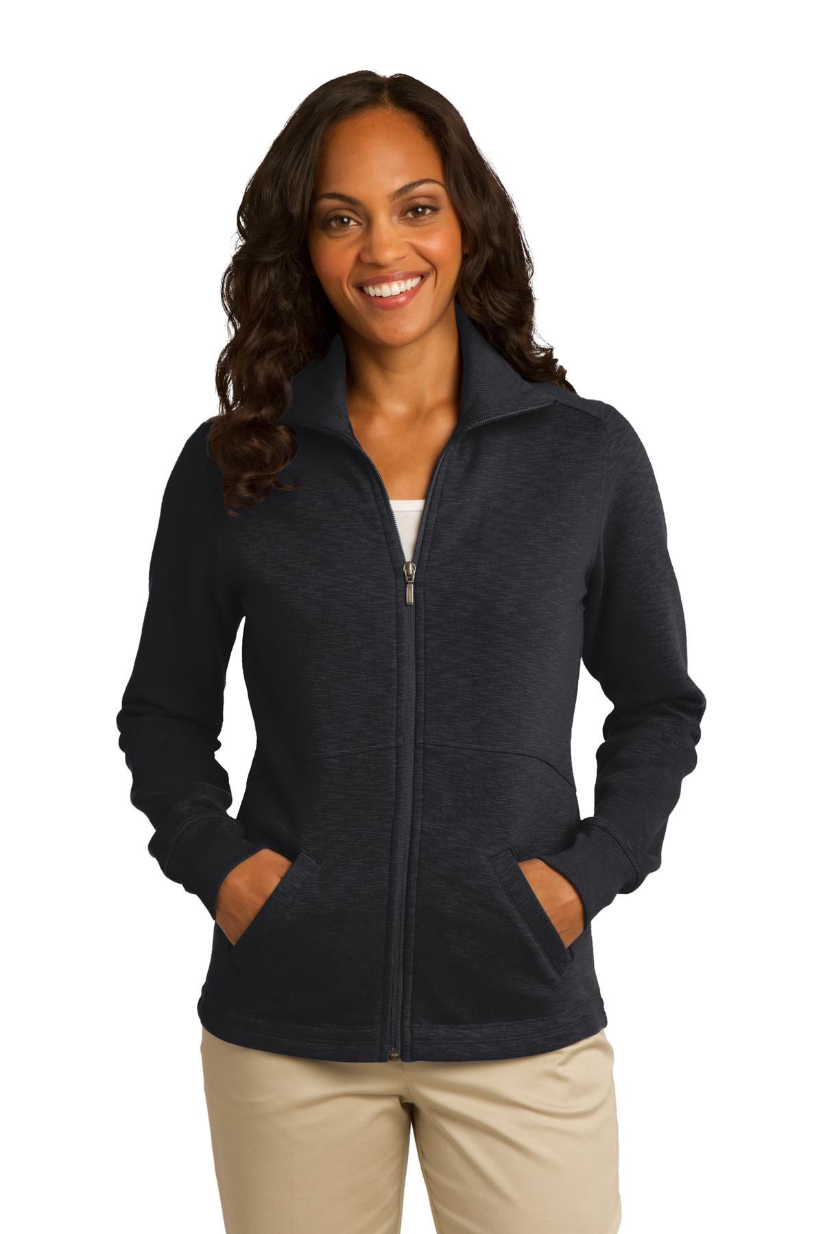 Port Authority® Women's Slub Fleece Full-Zip Jacket