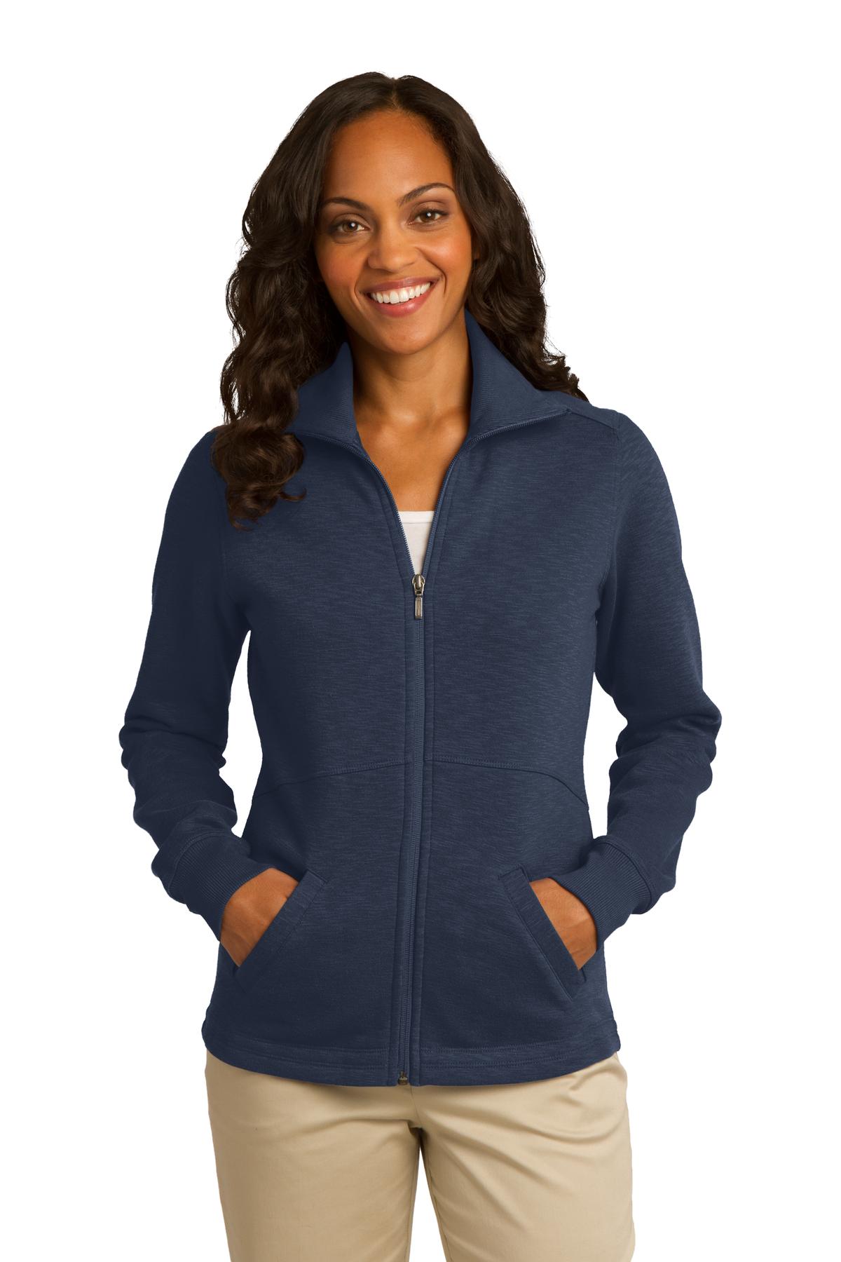 Port Authority® Women's Slub Fleece Full-Zip Jacket