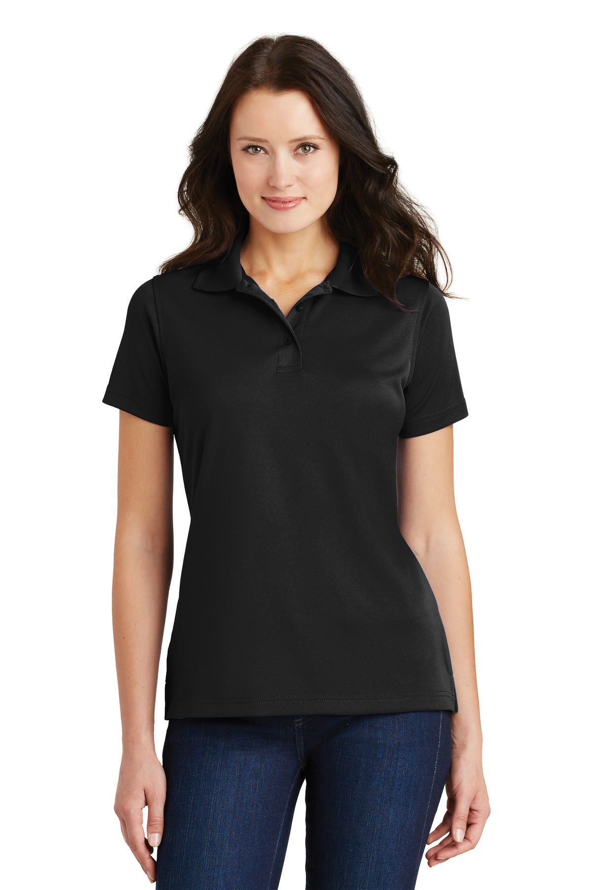 Port Authority® Ladies Poly-Charcoal Blend Pique Polo