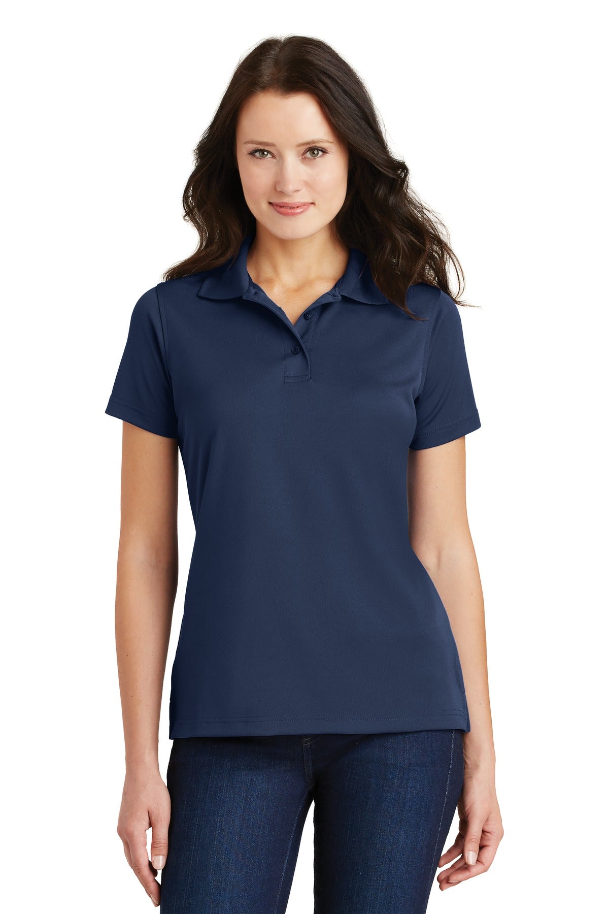 Port Authority® Ladies Poly-Charcoal Blend Pique Polo