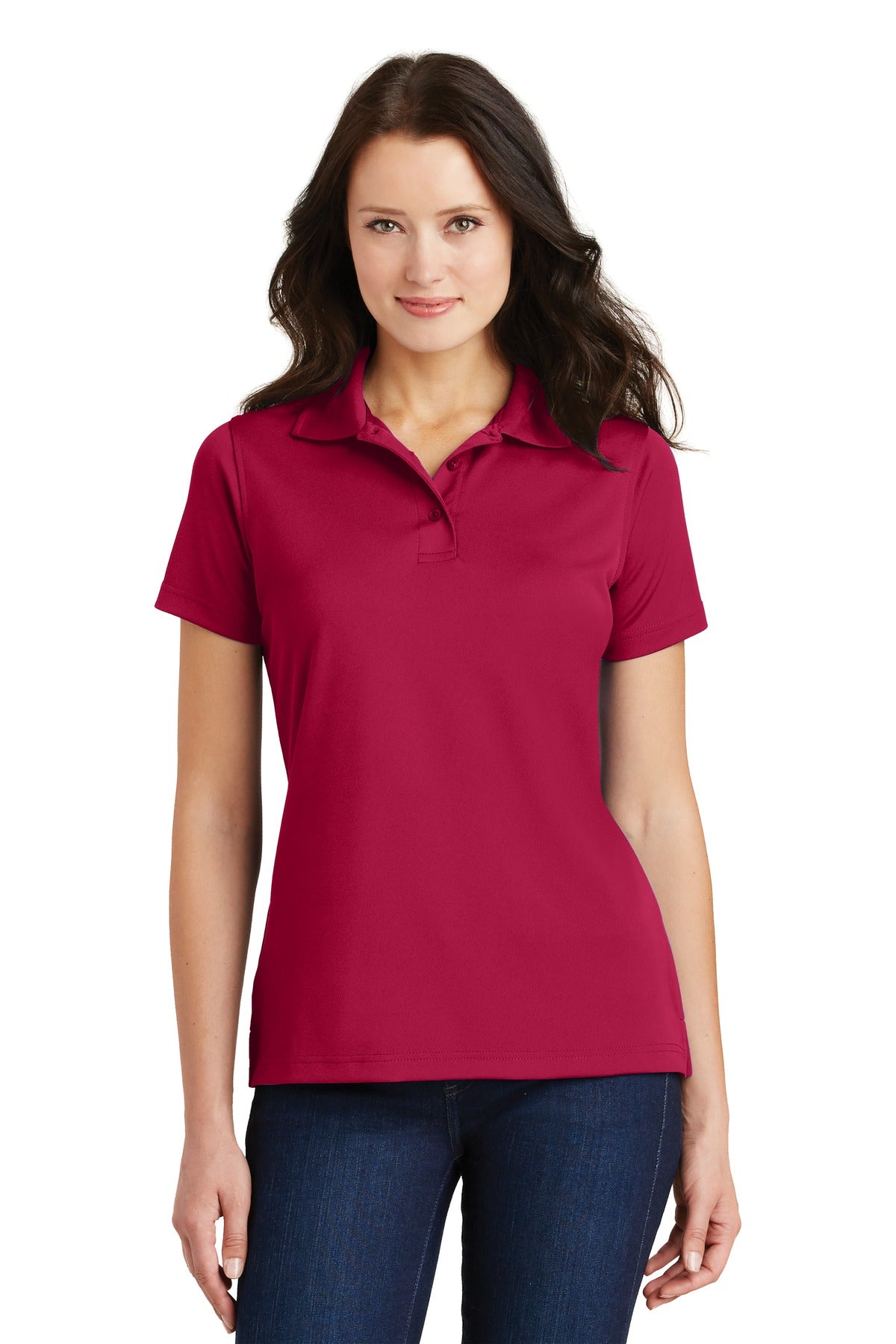 Port Authority® Ladies Poly-Charcoal Blend Pique Polo