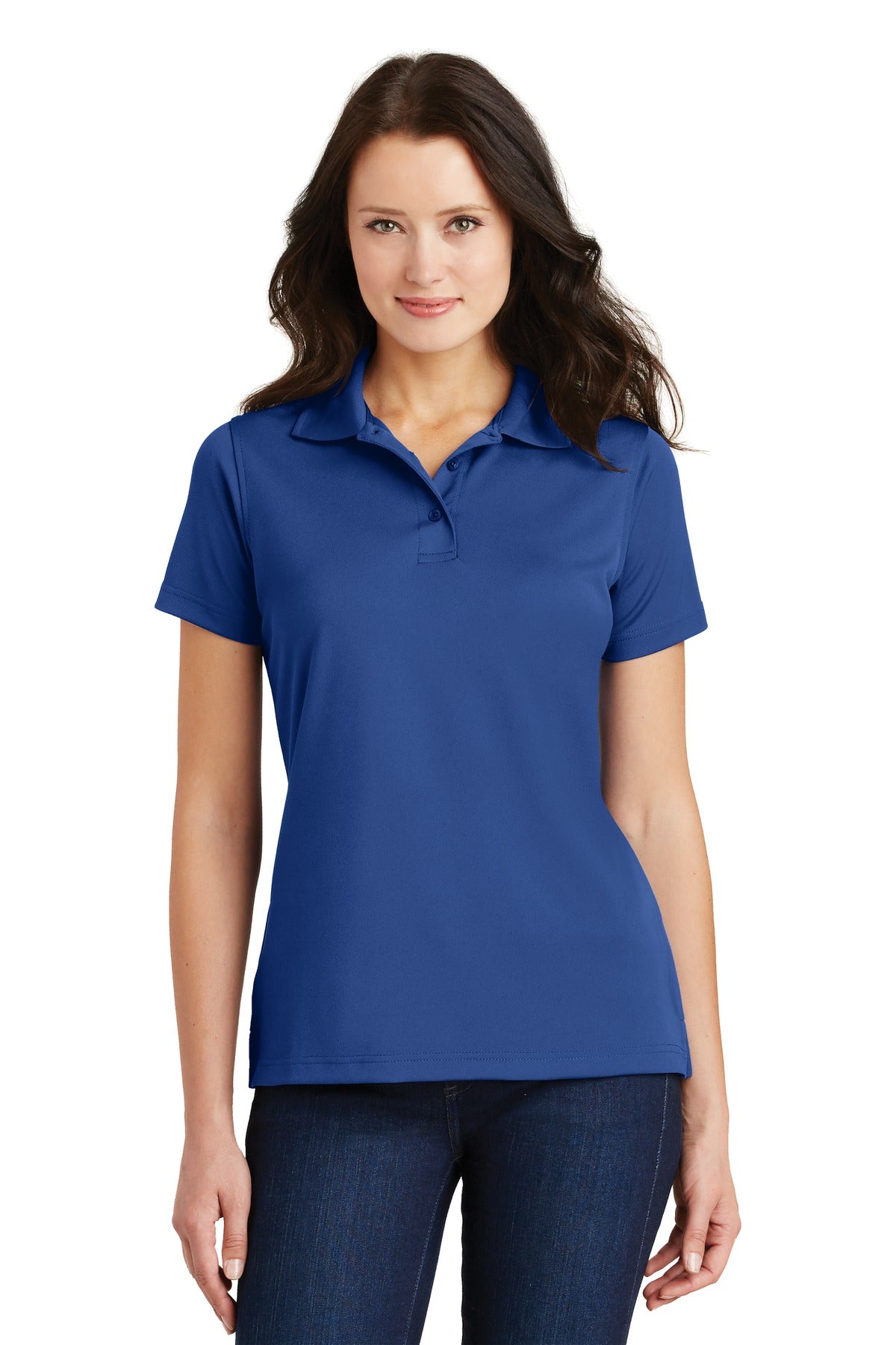 Port Authority® Ladies Poly-Charcoal Blend Pique Polo