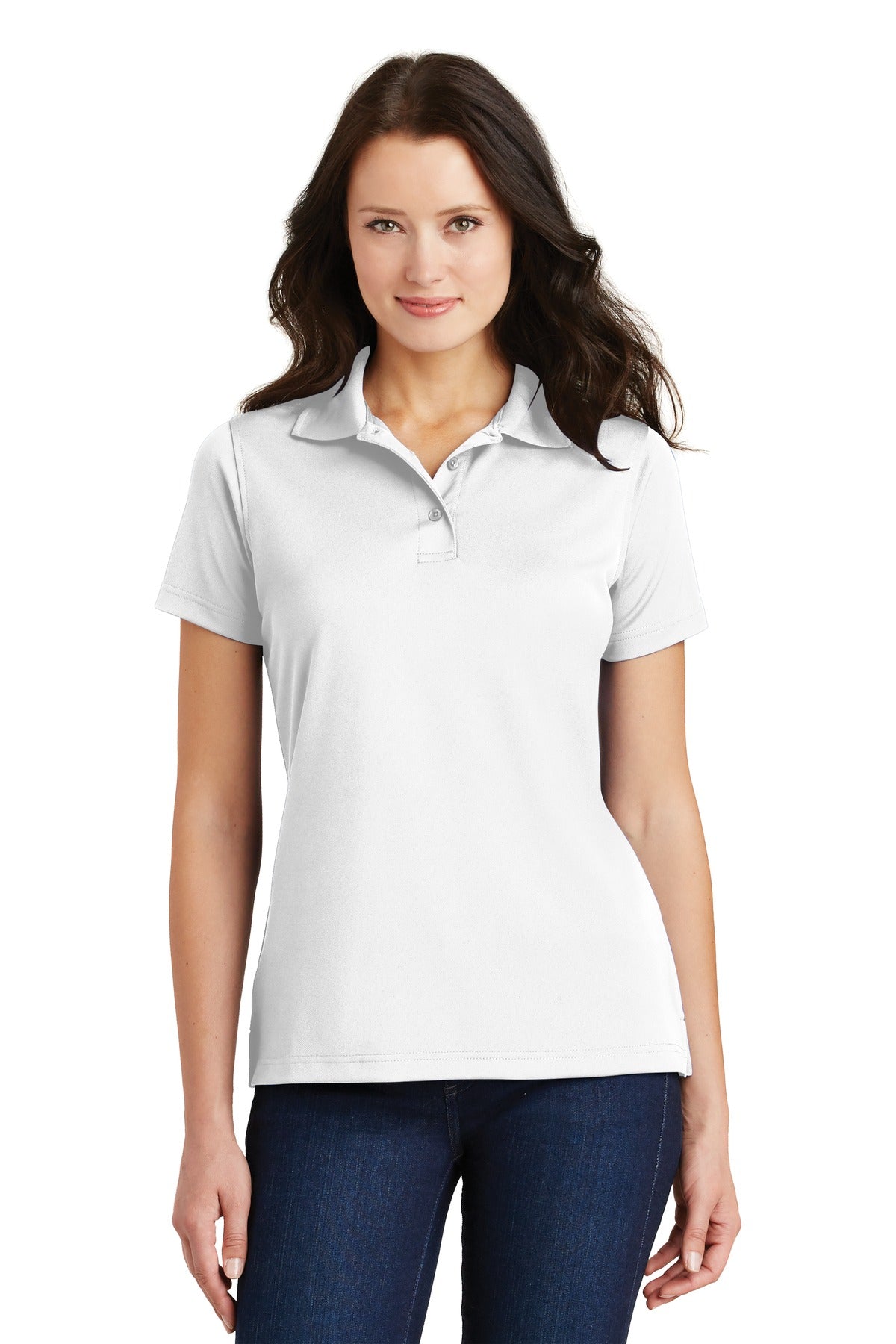 Port Authority® Ladies Poly-Charcoal Blend Pique Polo