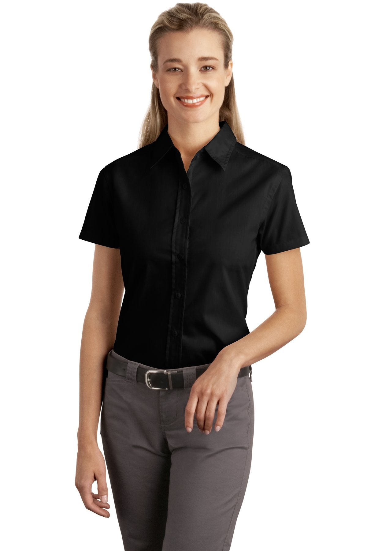 Port Authority® Ladies Short Sleeve Easy Care Soil Resistant Shirt