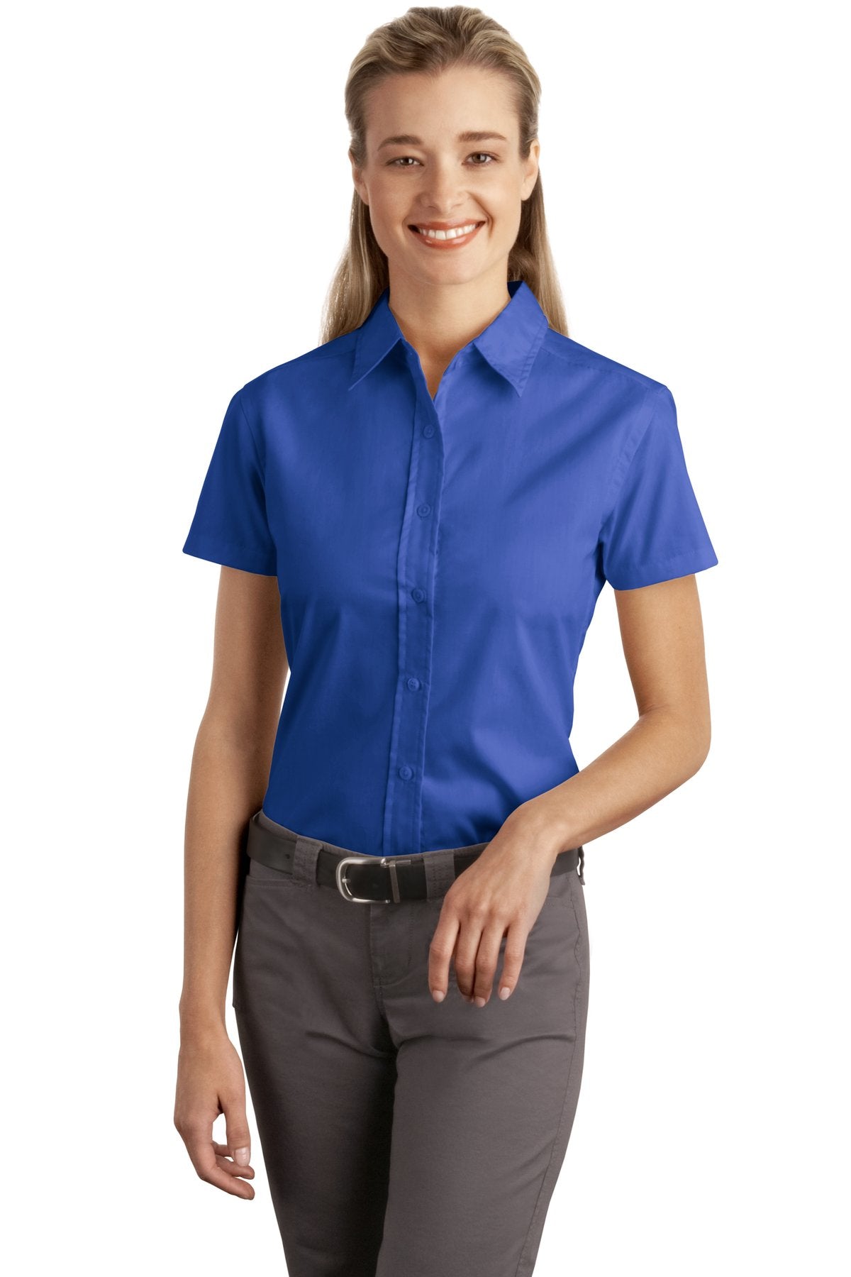 Port Authority® Ladies Short Sleeve Easy Care Soil Resistant Shirt