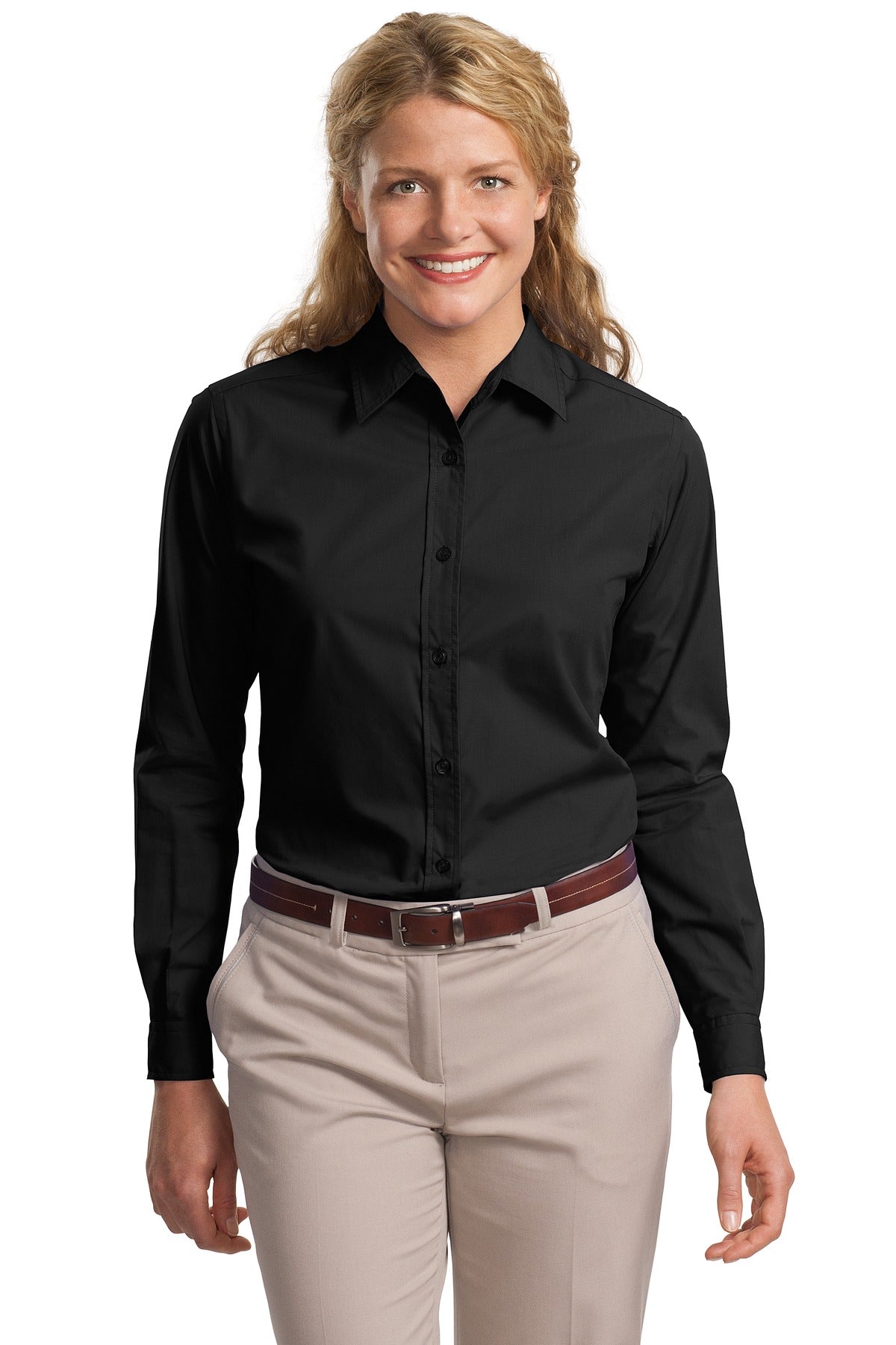 Port Authority® Ladies Long Sleeve Easy Care Soil Resistant Shirt