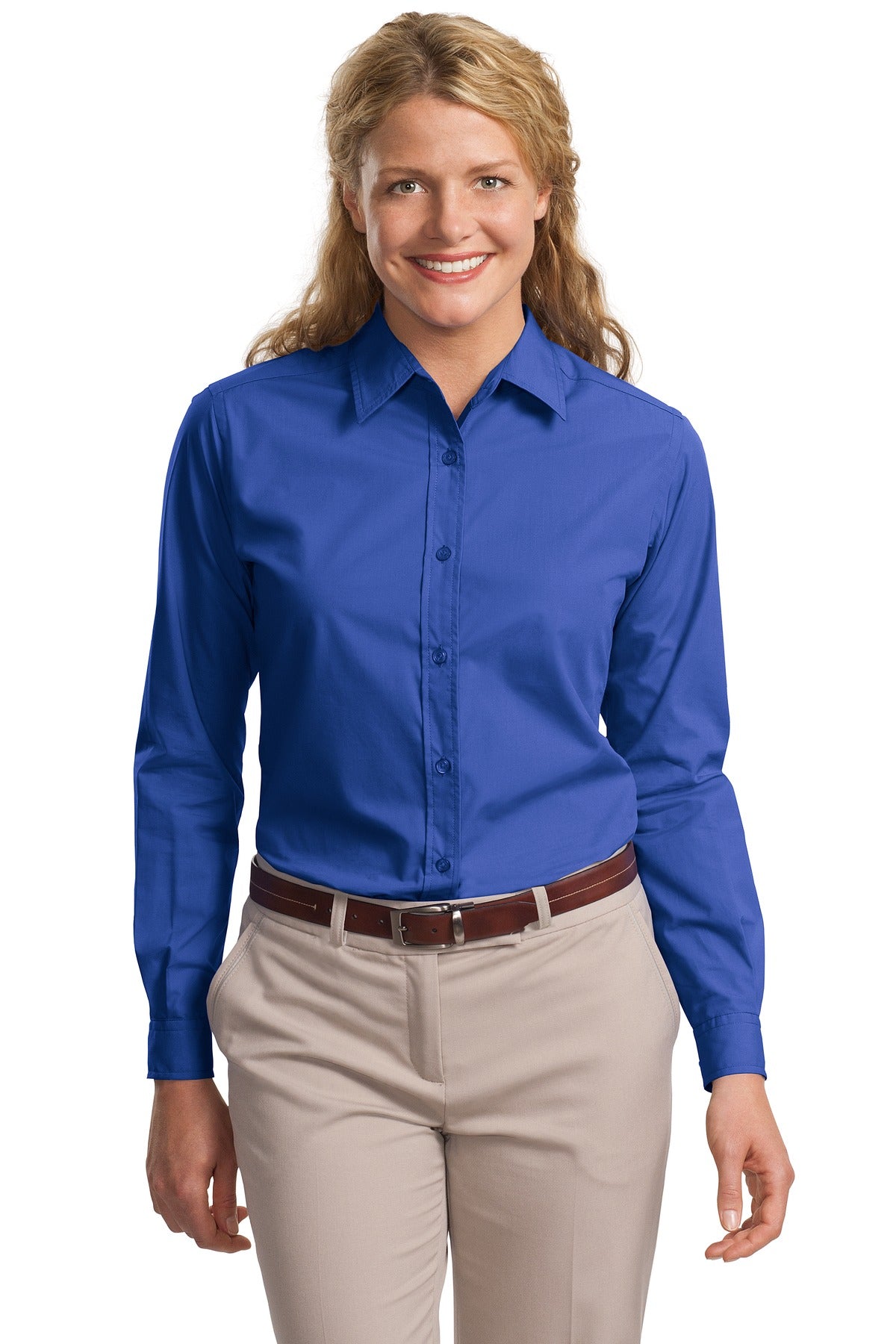 Port Authority® Ladies Long Sleeve Easy Care Soil Resistant Shirt