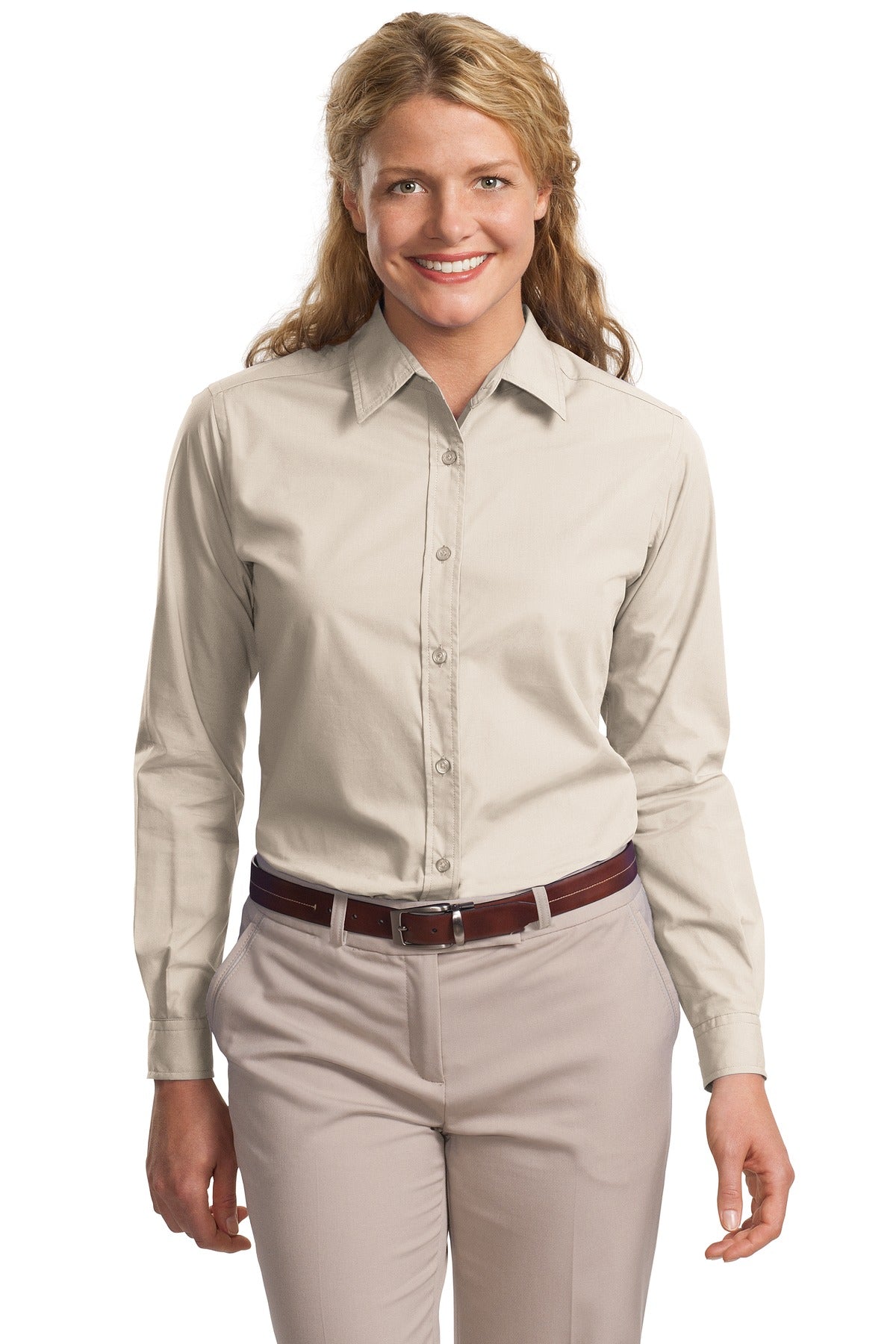 Port Authority® Ladies Long Sleeve Easy Care Soil Resistant Shirt