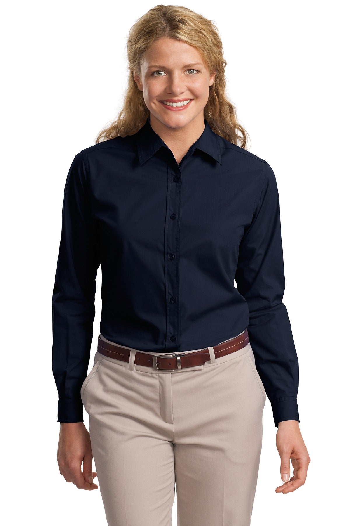 Port Authority® Ladies Long Sleeve Easy Care Soil Resistant Shirt