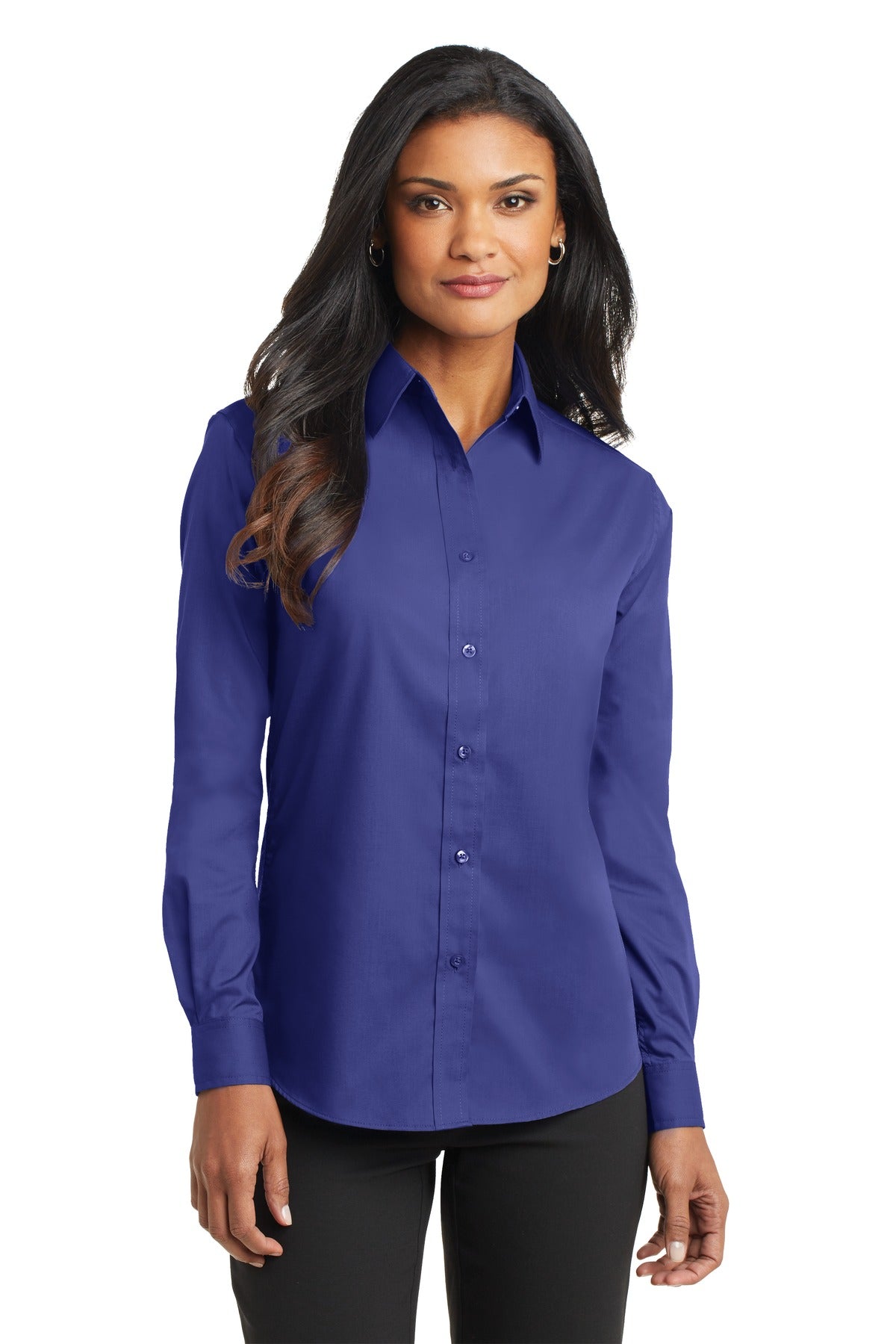 Port Authority® Ladies Long Sleeve Value Poplin Shirt