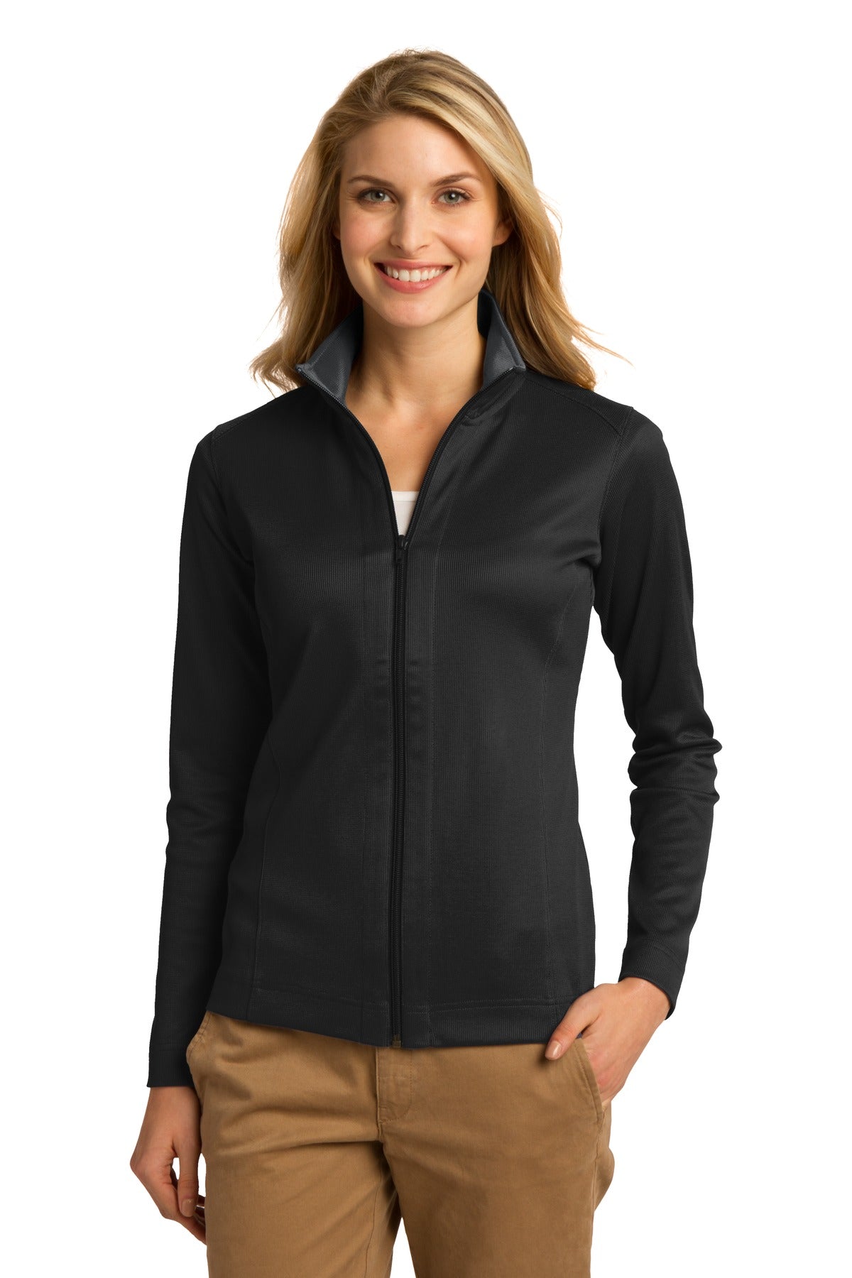 Port Authority® Women's Vertical Texture Full-Zip Jacket