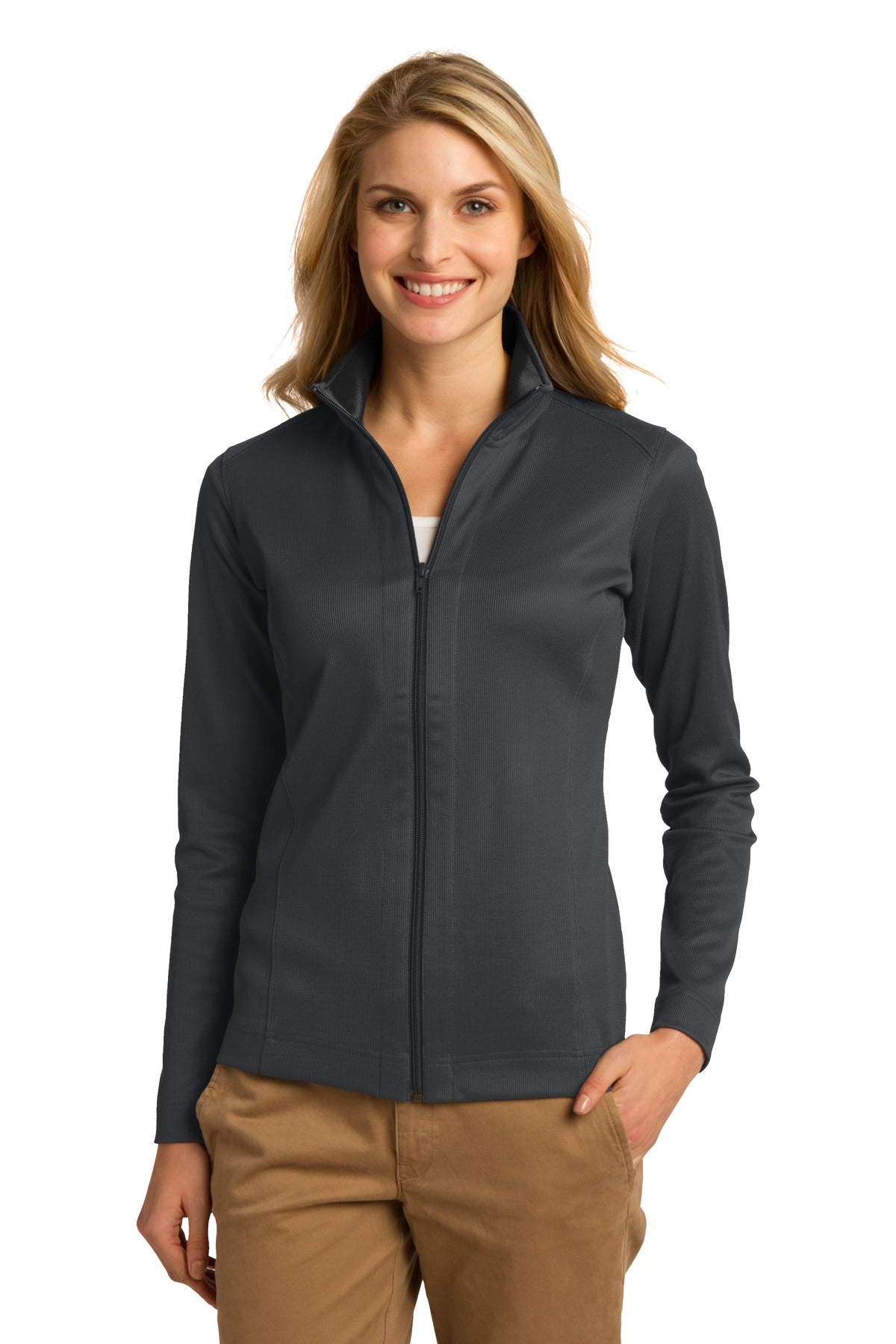 Port Authority® Women's Vertical Texture Full-Zip Jacket
