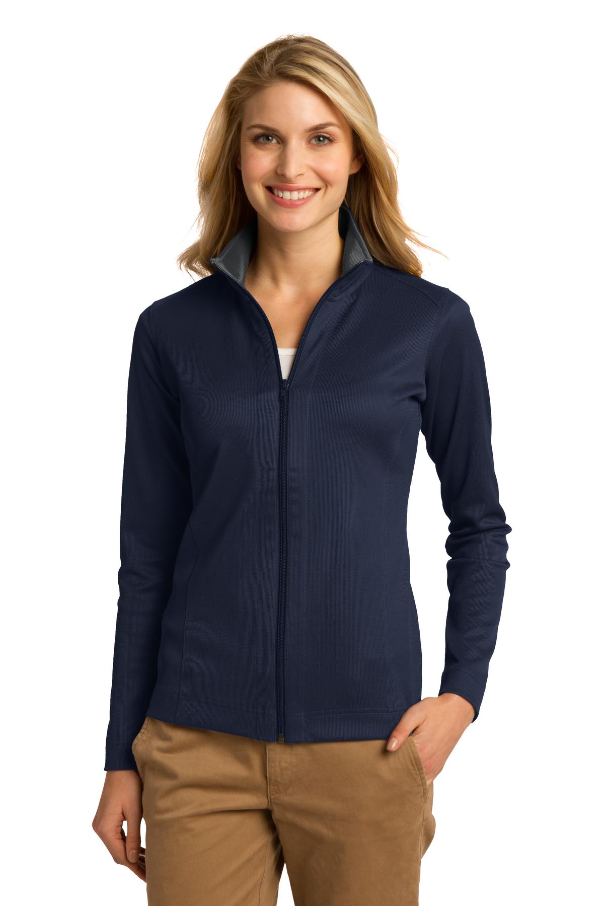 Port Authority® Women's Vertical Texture Full-Zip Jacket