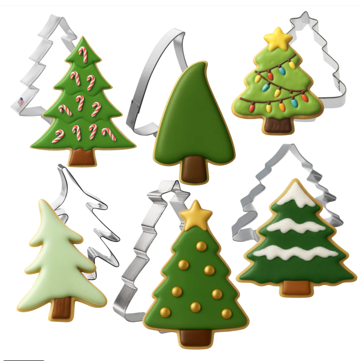 July Only! Christmas Tree 6 pc. Box Set in Stainless Steel