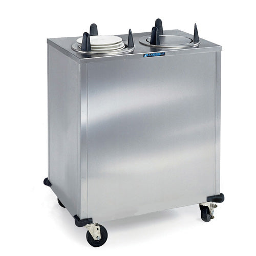Lakeside 5200 Mobile Unheated Enclosed-Cabinet Dish Dispenser - 2 Stack, Round, Plate Size: Up to 5"