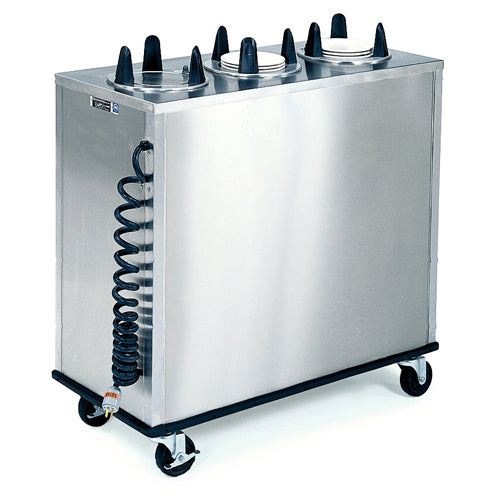 Lakeside LA6306 Mobile Heated Enclosed-Cabinet Dish Dispenser - 3 Stack, Round, Plate Size: 5-7/8" to 6-1/2"