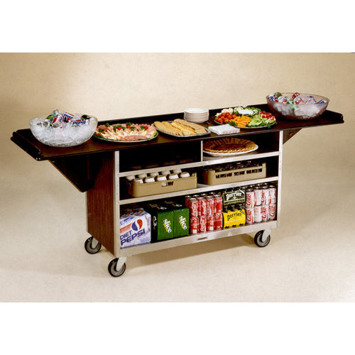 Lakeside 676 Beverage Service Cart w/ Drop Leaves 21 x 50