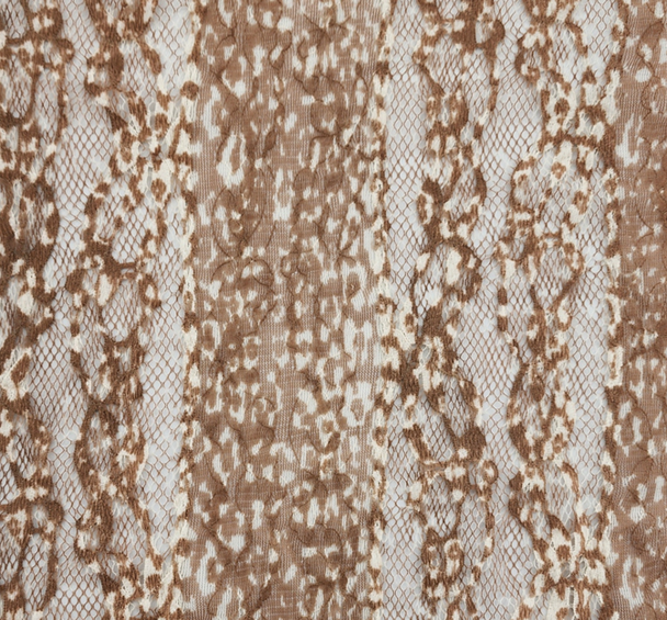 1 Yard Stretch Mocha Beige Lace Fabric, 58/60" Wide Soft Lightweight Material for Apparel & Décor