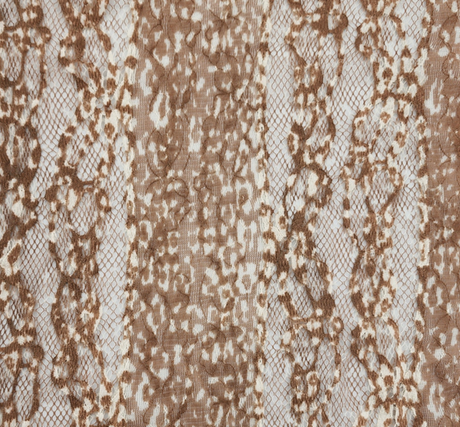 1 Yard Stretch Mocha Beige Lace Fabric, 58/60" Wide Soft Lightweight Material for Apparel & Décor