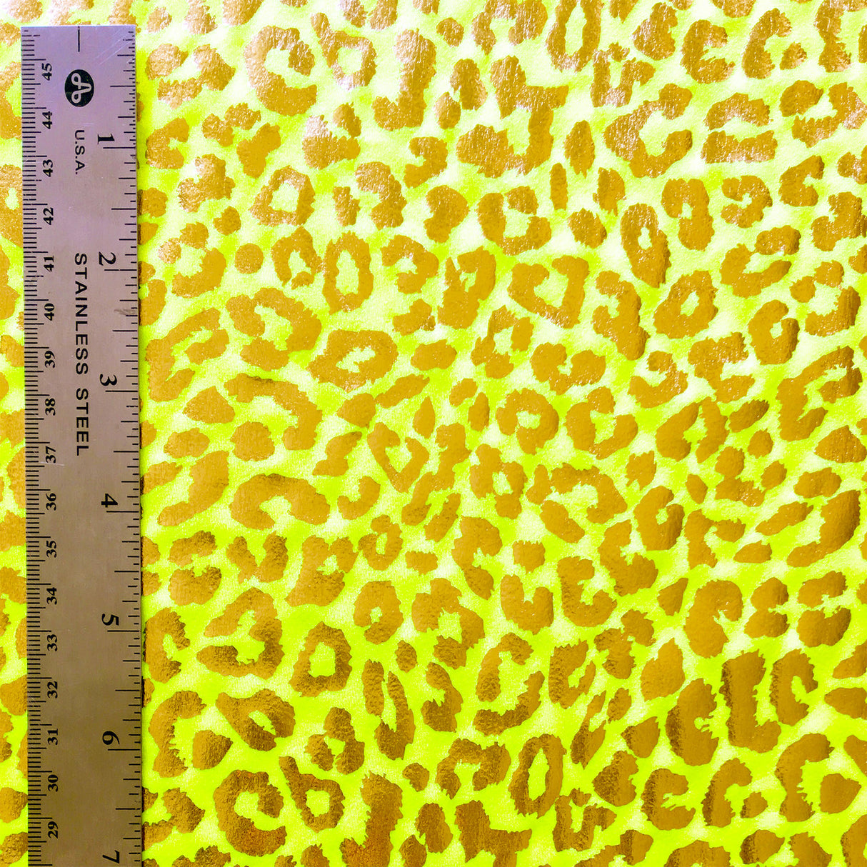 Leopard Reflective Stretch Nylon Spandex Fabric - Leopard Spot Design, Black, 58/60" Width
