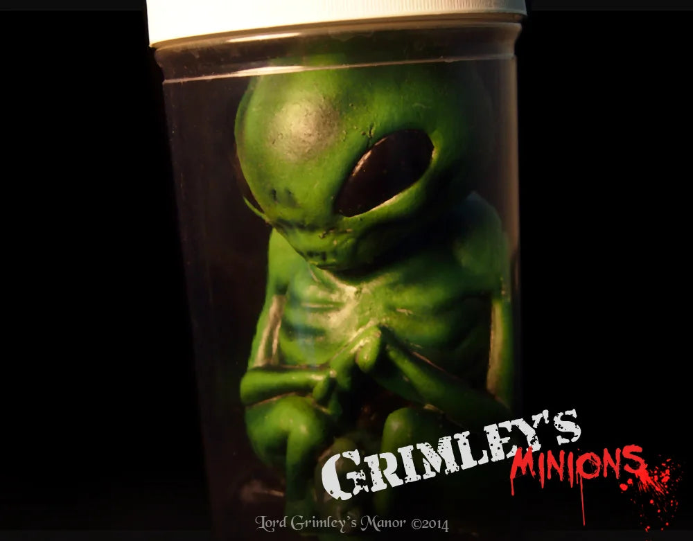 White and Red and Green Alien - Embryo Jar Set