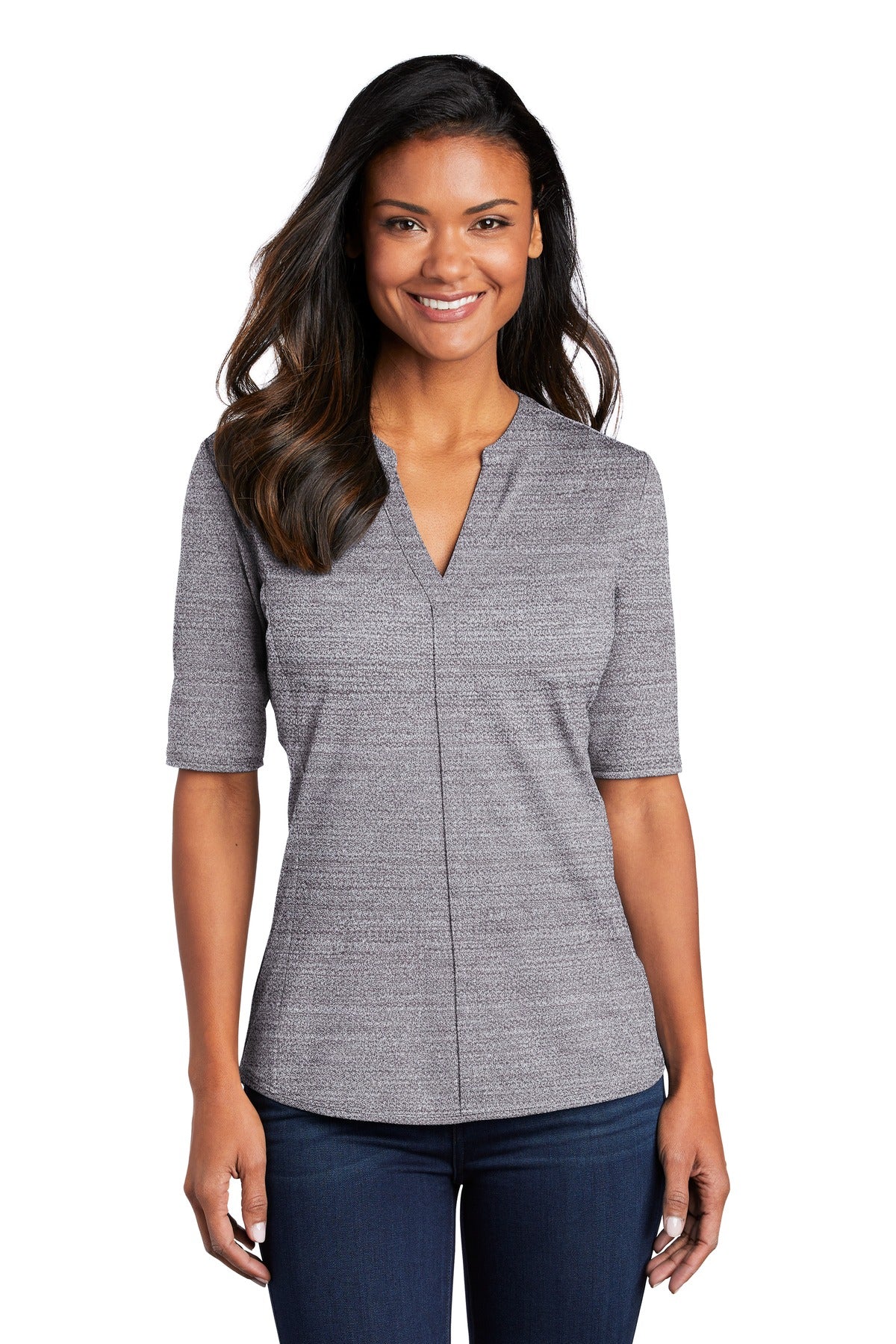 Port Authority ® Women's Stretch Heather Open Neck Top