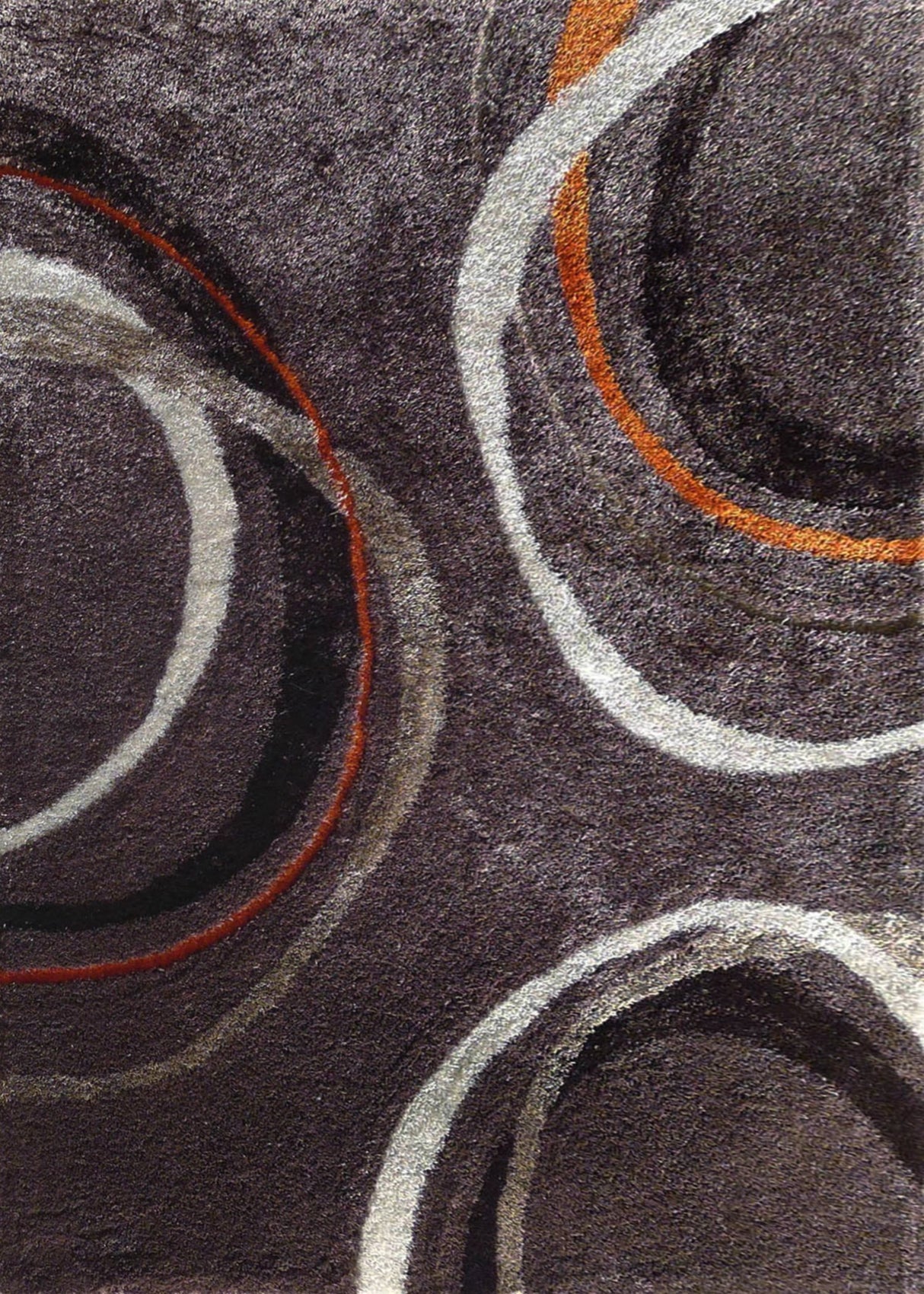 Lo-La Collection Polyester Fabric - Shag Area Rug, Gray, 5' X 7' (1 Piece)