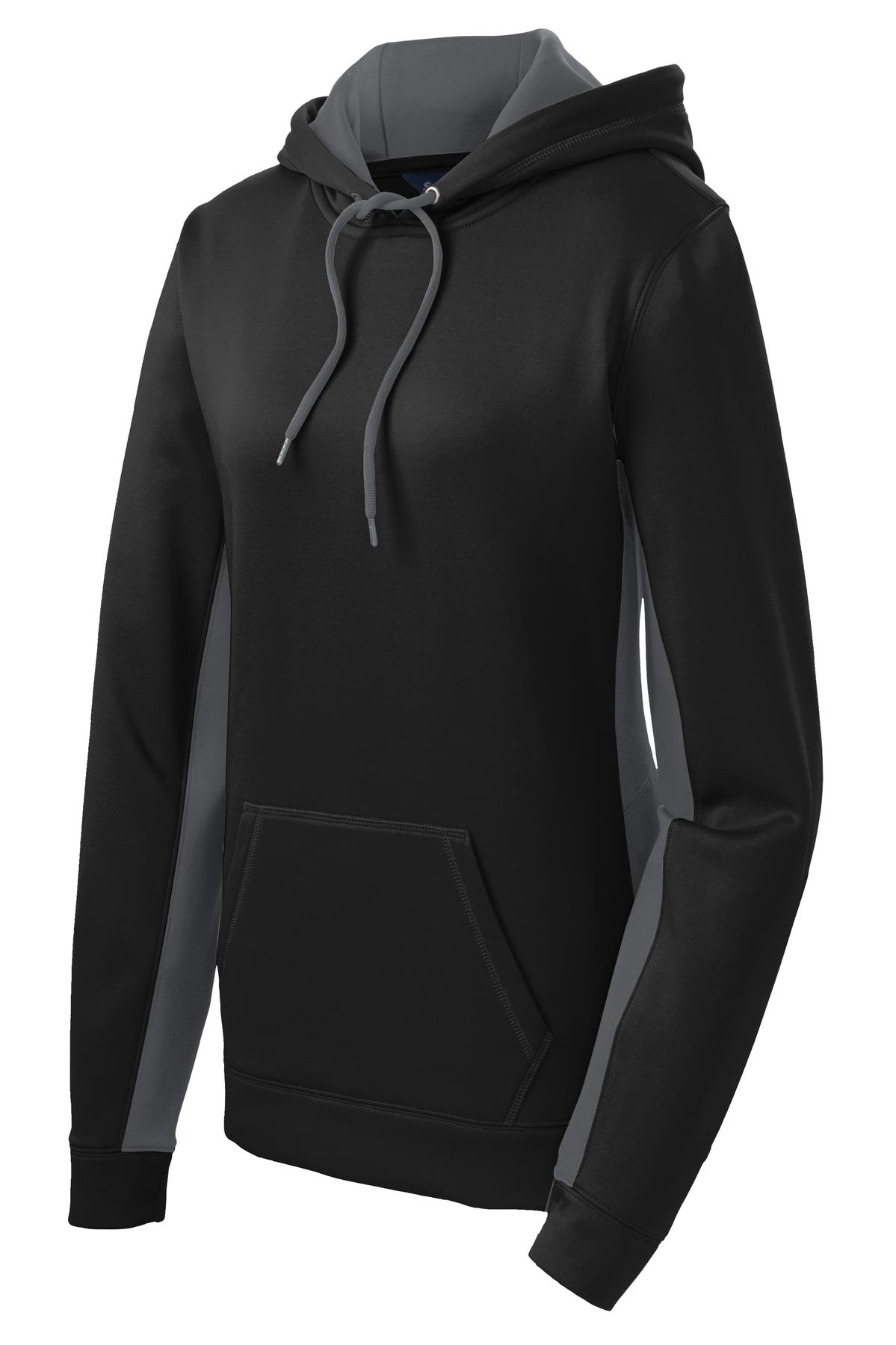 Sport-Tek® Women's Sport Wick Fleece Colorblock Hooded Pullover