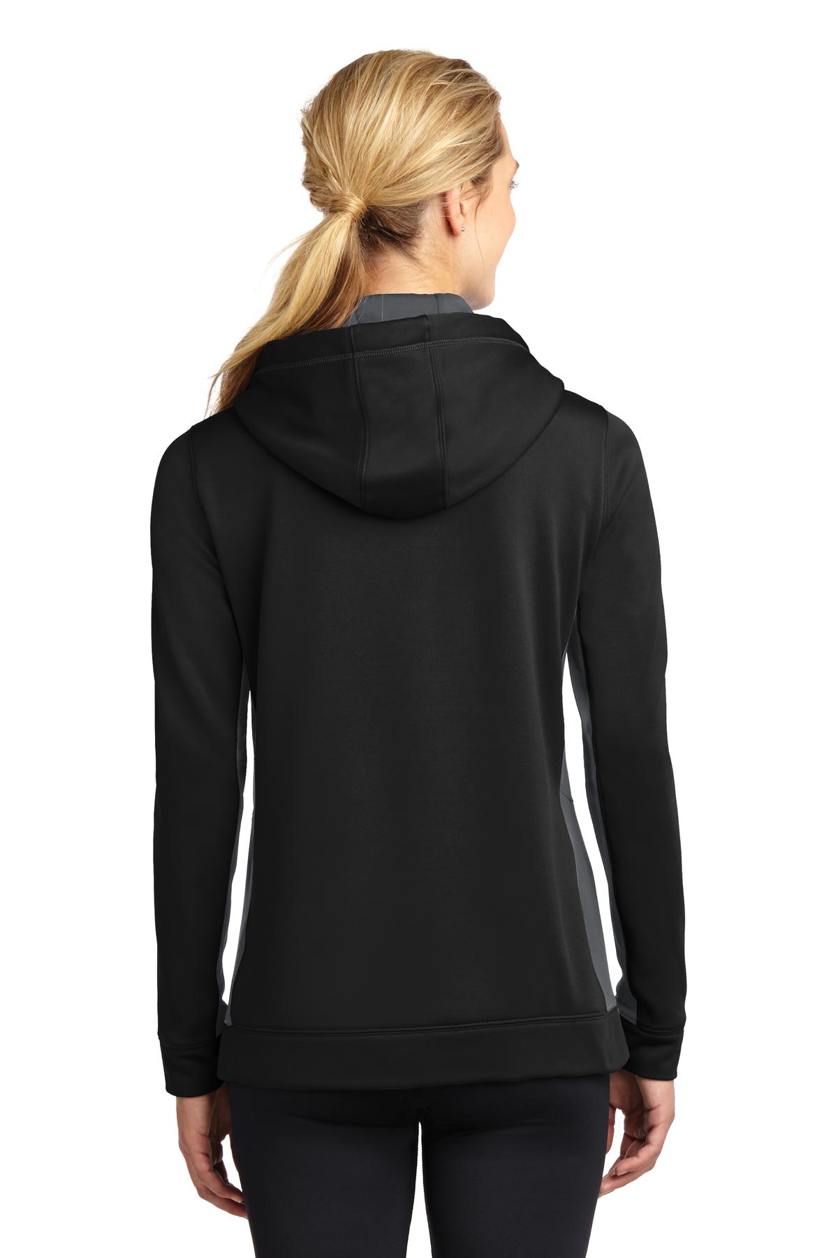 Sport-Tek® Women's Sport Wick Fleece Colorblock Hooded Pullover