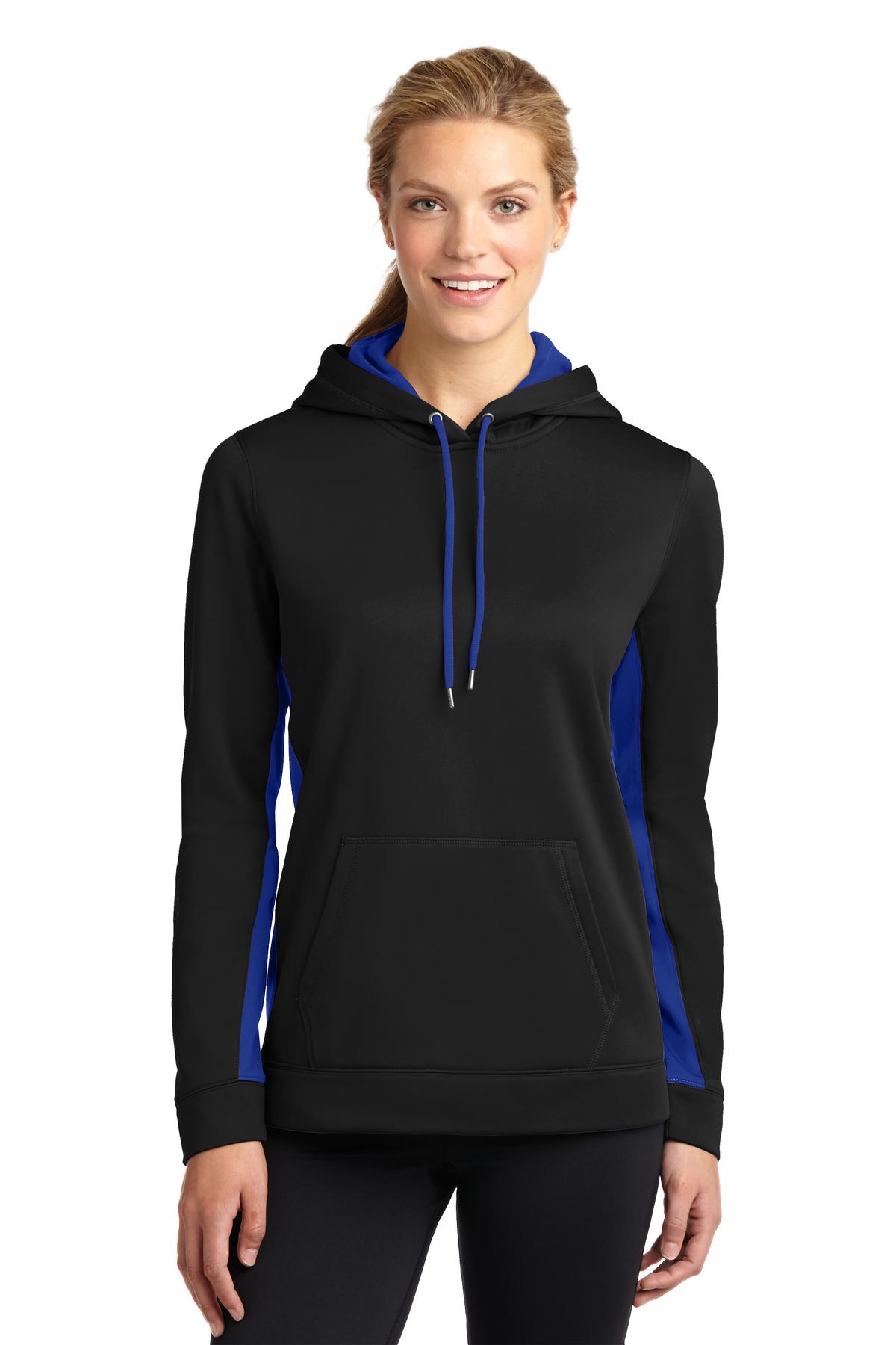Sport-Tek® Women's Sport Wick Fleece Colorblock Hooded Pullover