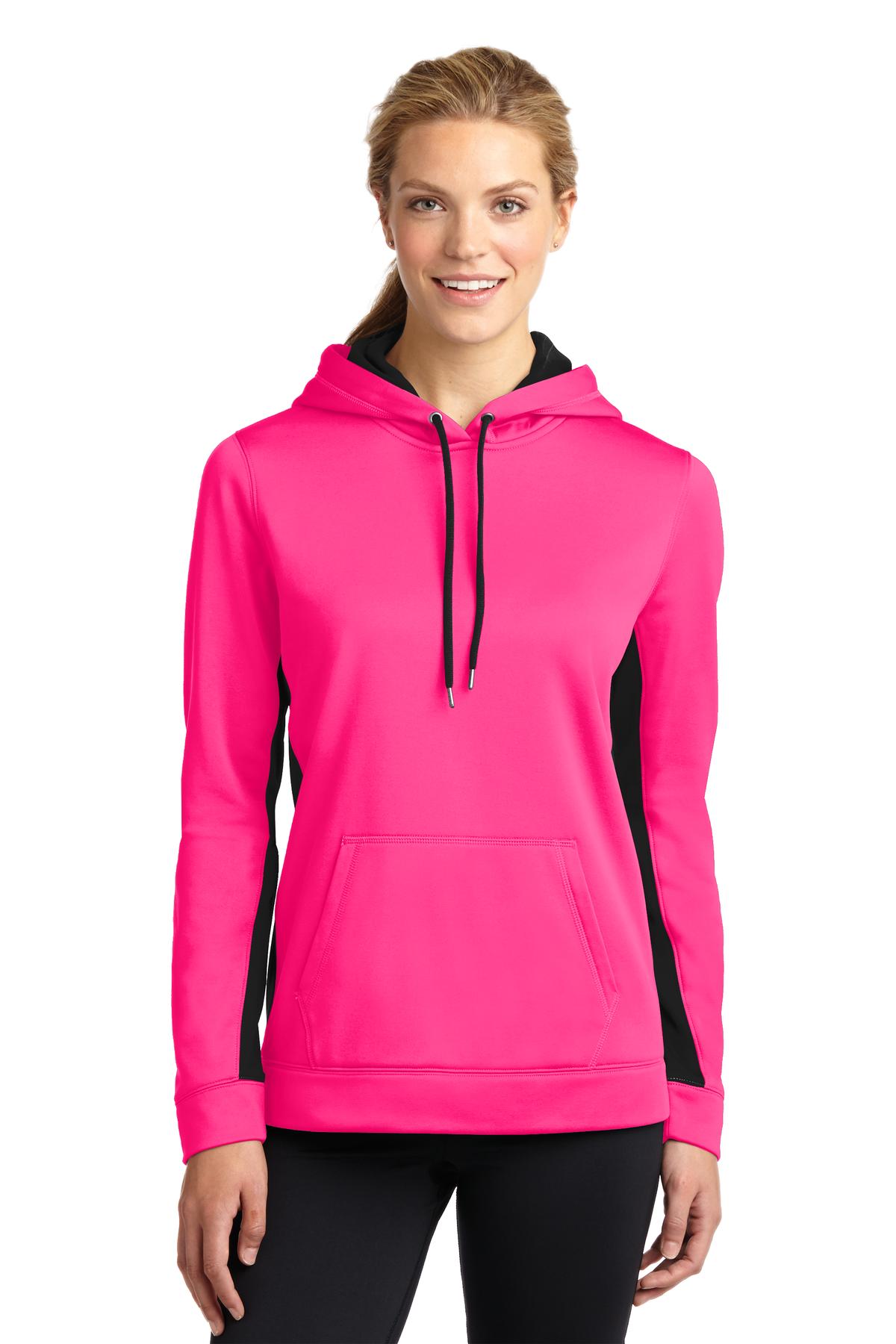 Sport-Tek® Women's Sport Wick Fleece Colorblock Hooded Pullover