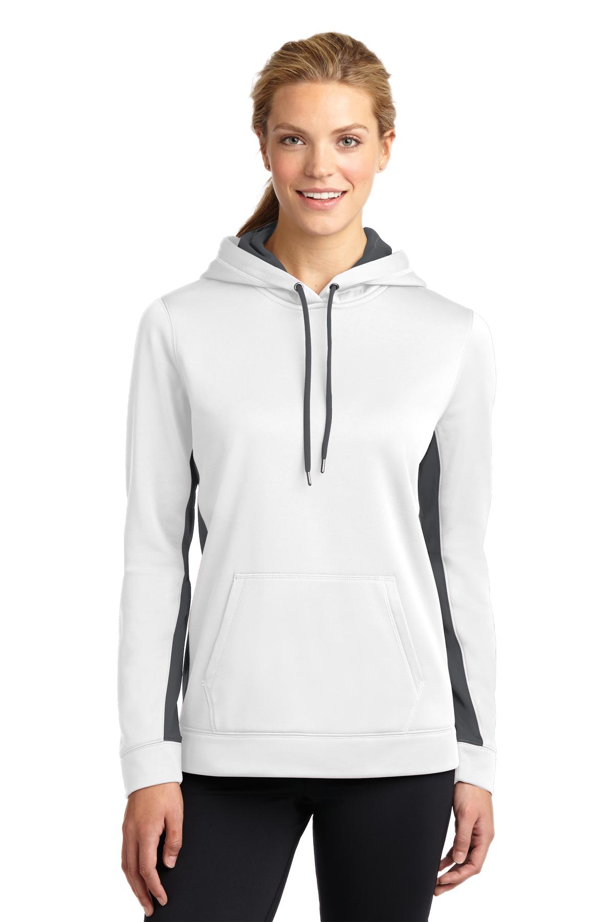 Sport-Tek® Women's Sport Wick Fleece Colorblock Hooded Pullover