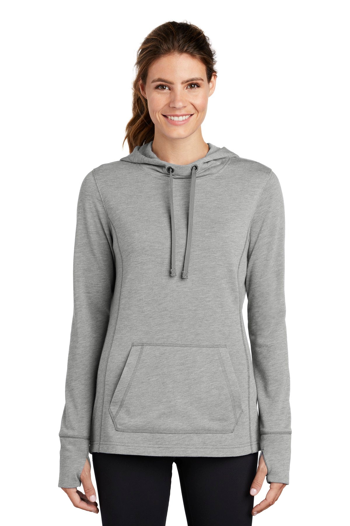 Sport-Tek ® Women's PosiCharge ® Tri-Blend Wicking Fleece Hooded Pullover
