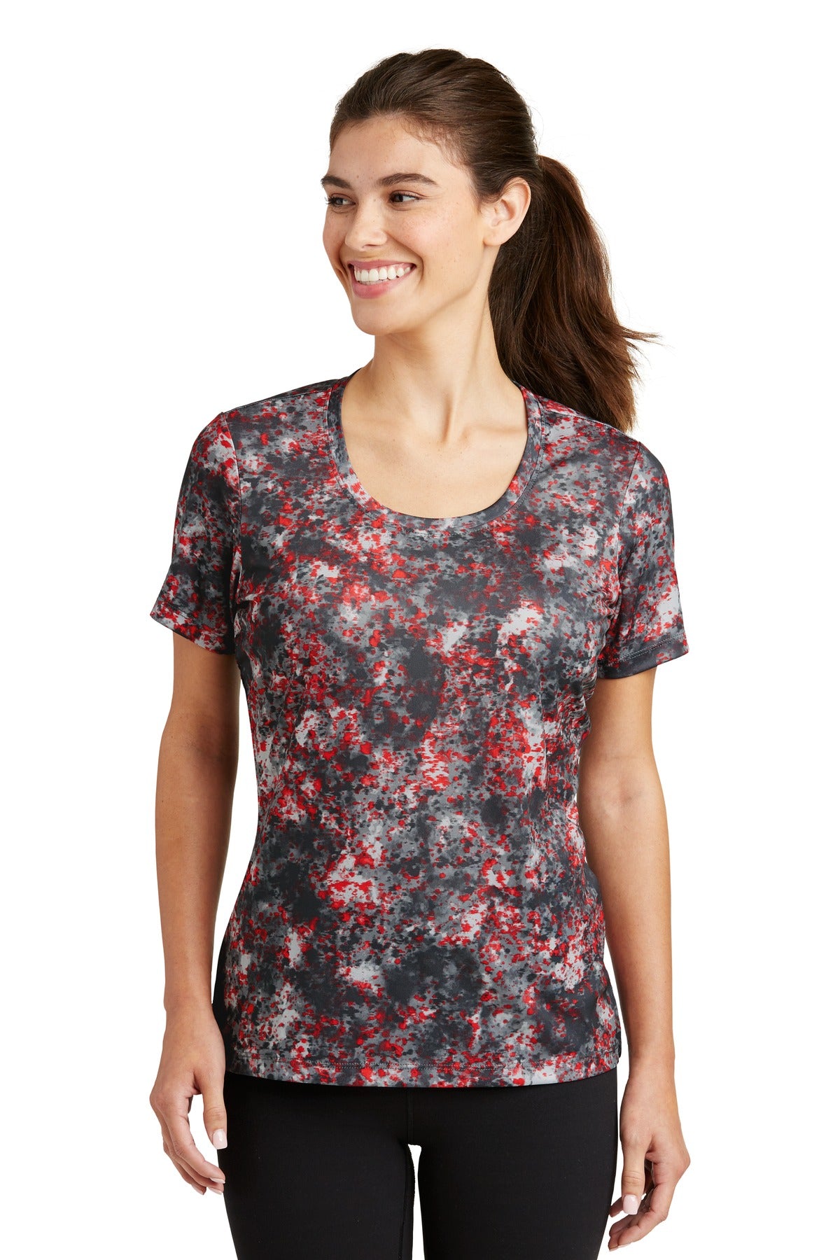 Sport-Tek® Ladies Mineral Freeze Scoop Neck Tee