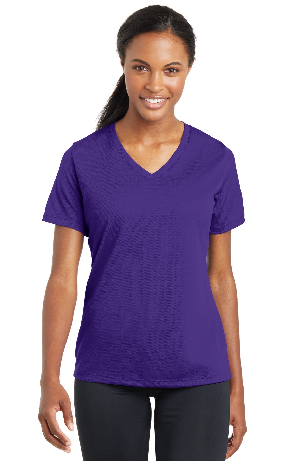 Sport-Tek® Women's PosiCharge RacerMesh V-Neck Short Sleeve Tee