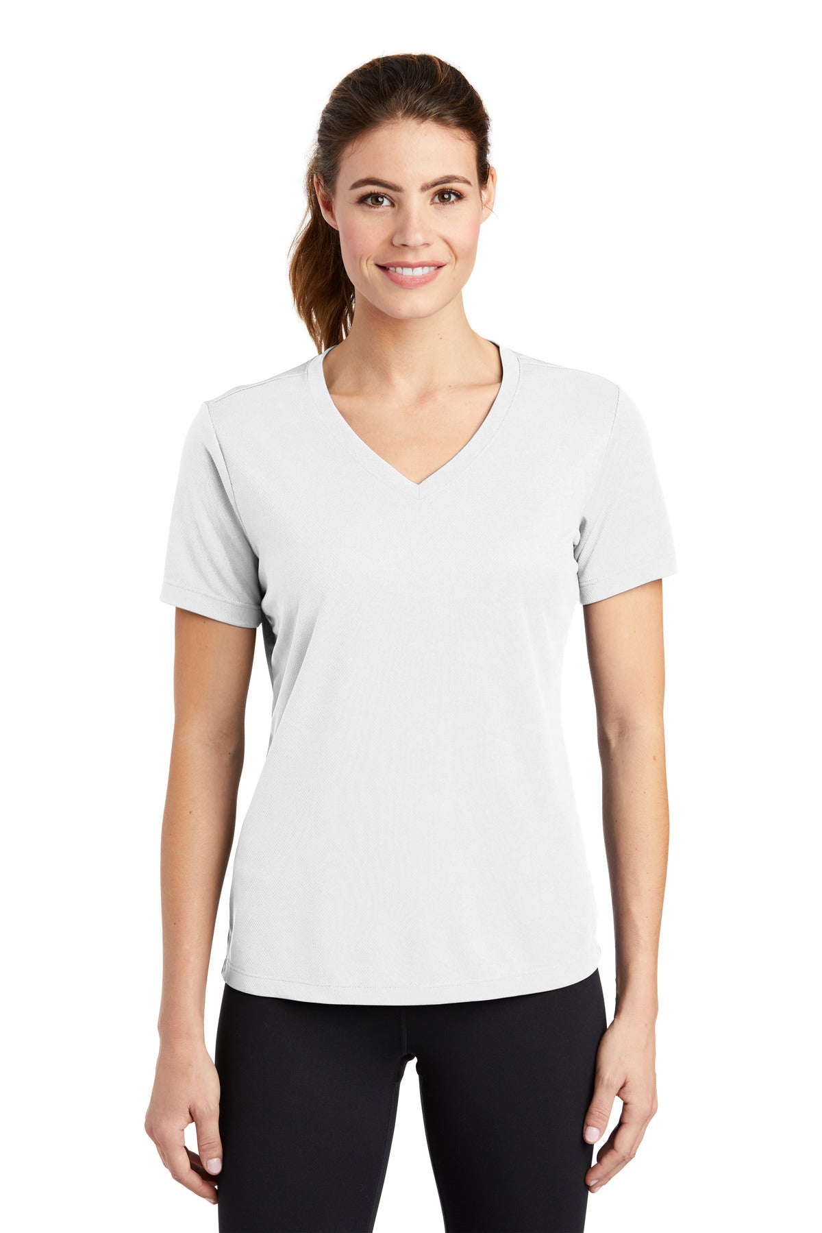 Sport-Tek® Women's PosiCharge RacerMesh V-Neck Short Sleeve Tee