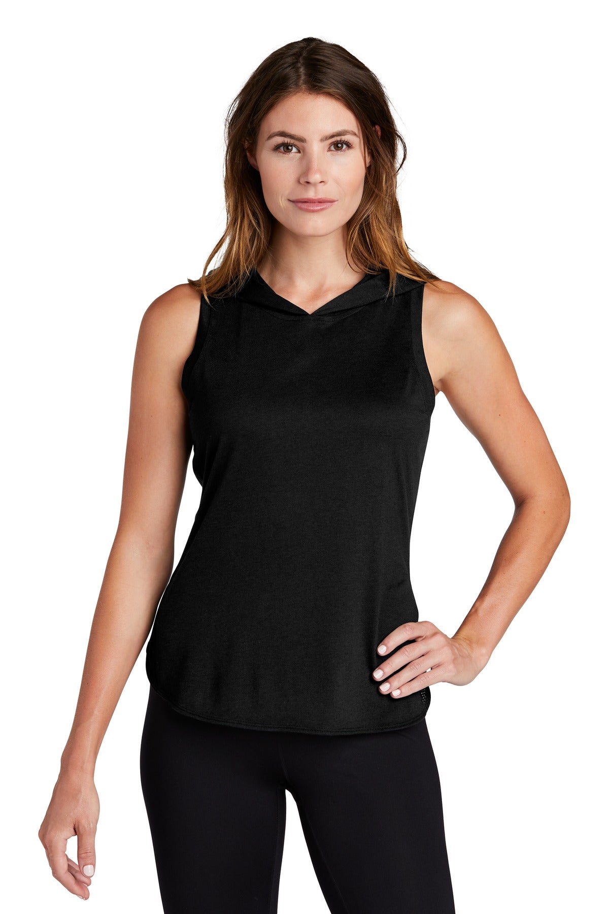 Sport-Tek ® Women's PosiCharge ® Tri-Blend Wicking Draft Hoodie Tank