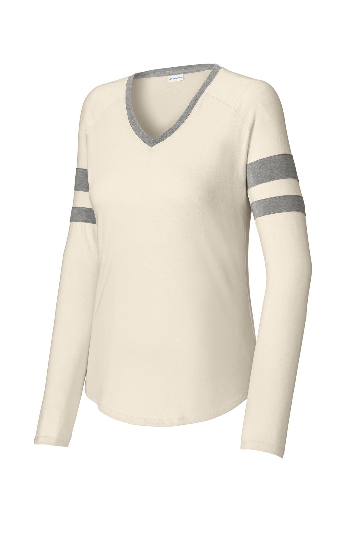 Women's Halftime Stripe Long Sleeve V-Neck Tee