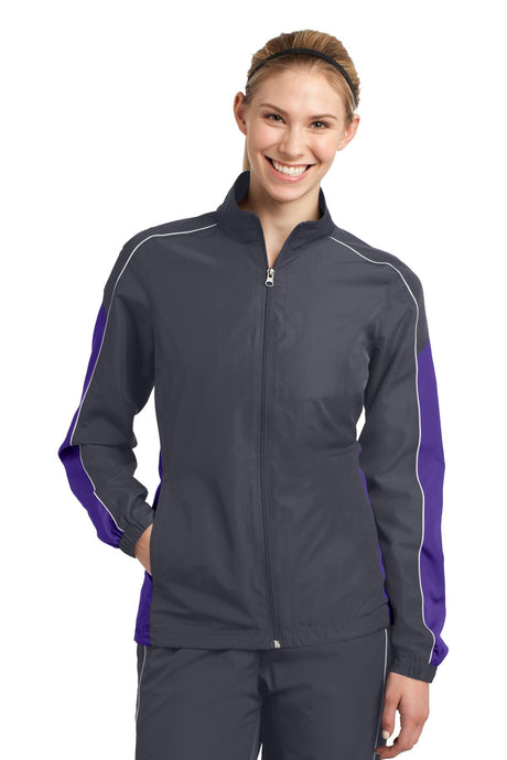 Sport-Tek® Ladies Piped Colorblock Wind Jacket