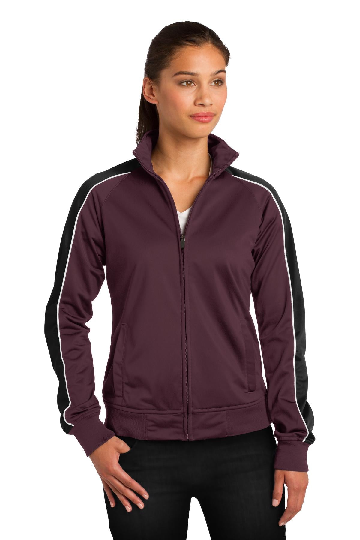 Sport-Tek® Women's Piped Tricot Track Jacket