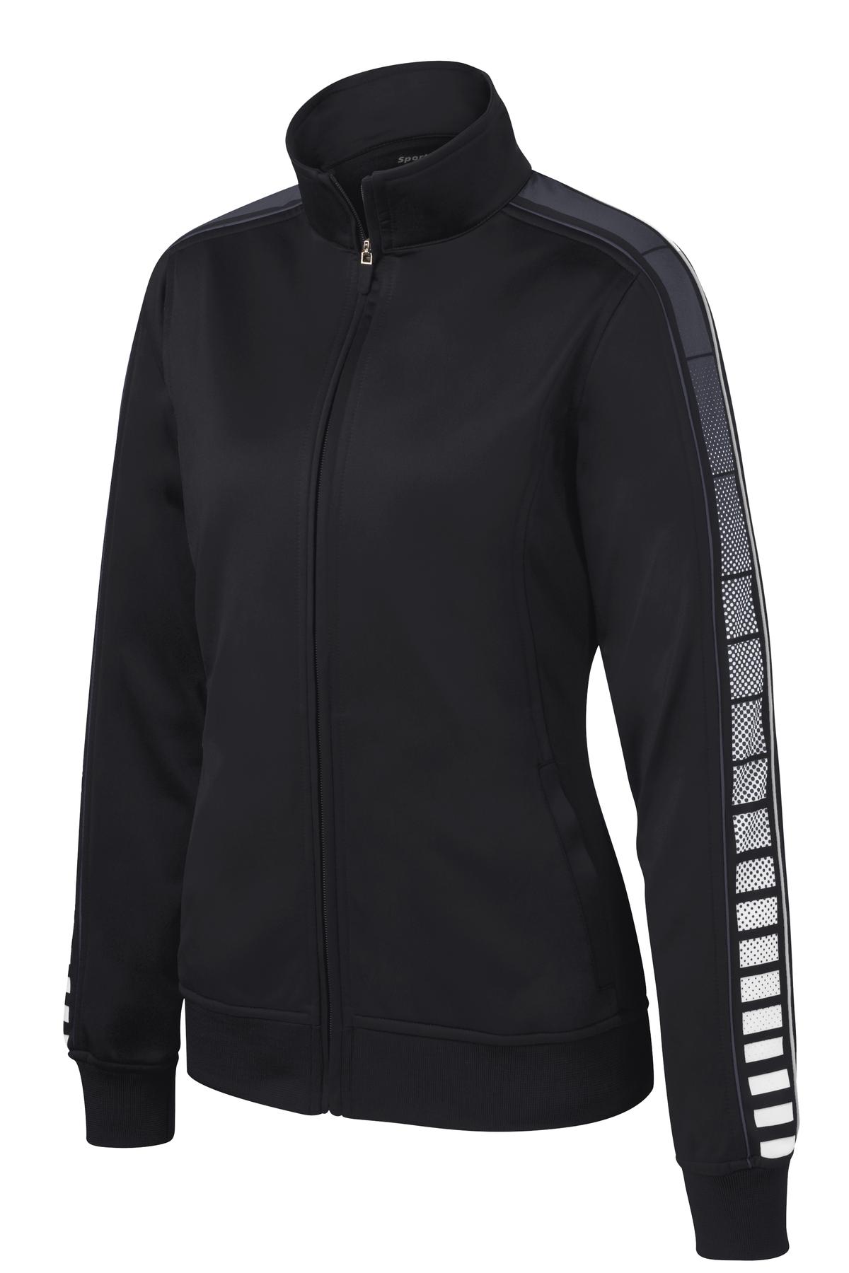 Sport-Tek® Women's Dot Sublimation Tricot Track Jacket