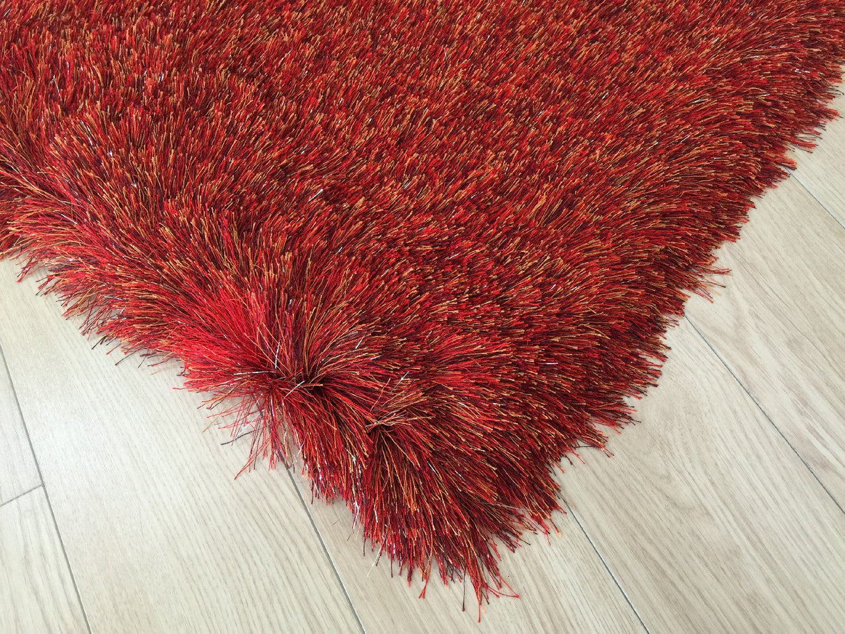 Shiny Glow Soft Plush Fluffy Shag Polyester Fabric - Solid Shiny, 3" Pile Height, Area Rug, White, 5' X 7' / 7'6" X 10'3" (1 Unit)