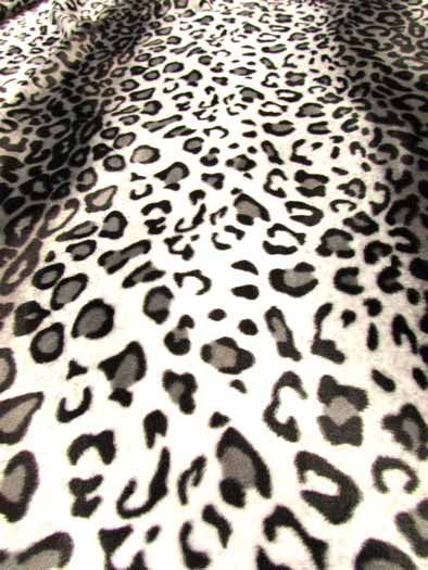 Pink/Fuchsia Velboa Leopard Short Pile Fabric