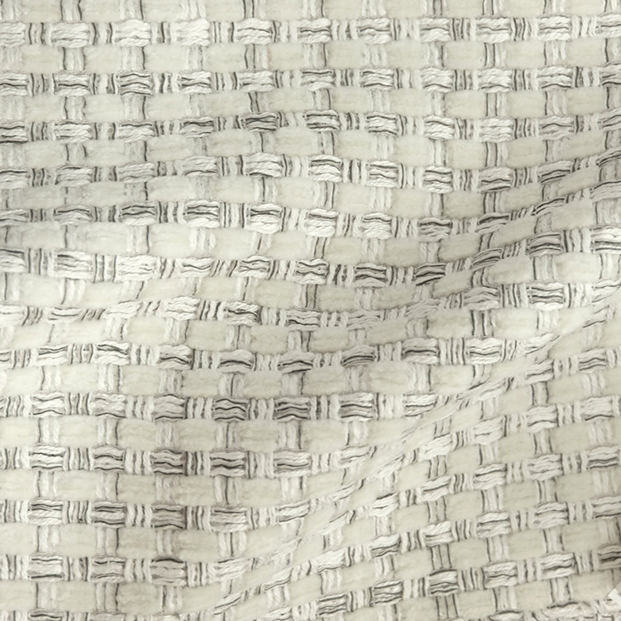 Lydia Linen Blend Fabric - Two-Toned Woven Look, Ivory, Gray, 54" Width (1 Yard)