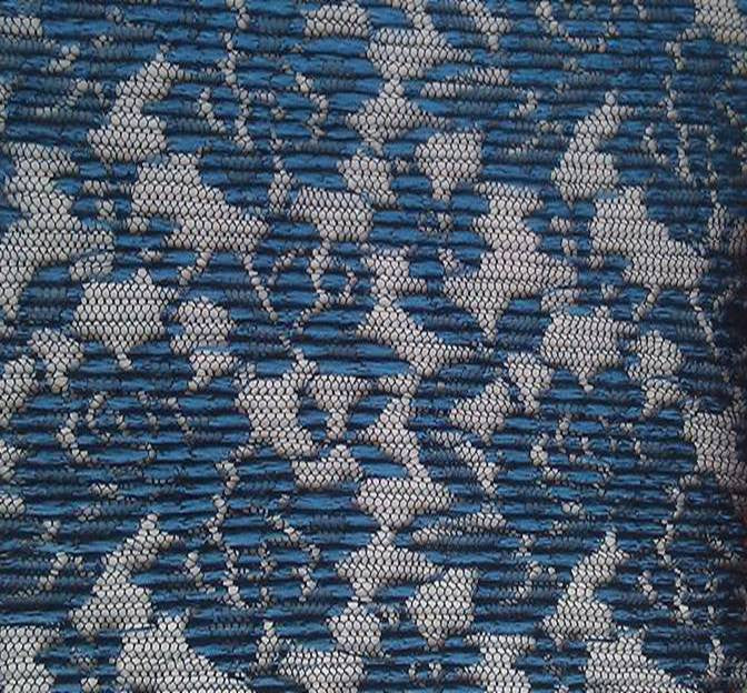 Lace Regina Blue Lace Fabric - Blue, 57/58" Width