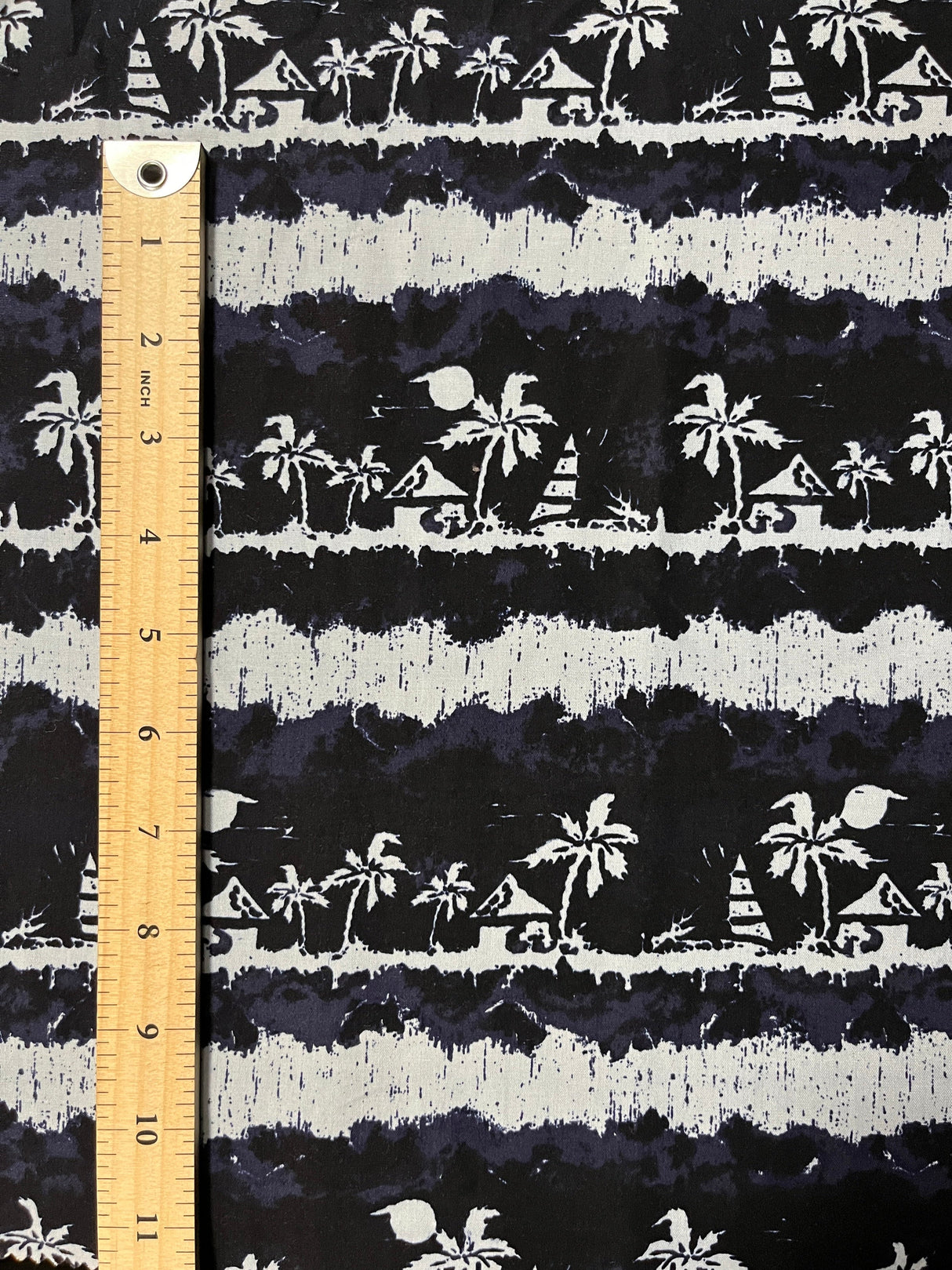 Lagoon Nights Rayon Fabric - Tropical Print, 45" Width (1 Yard)