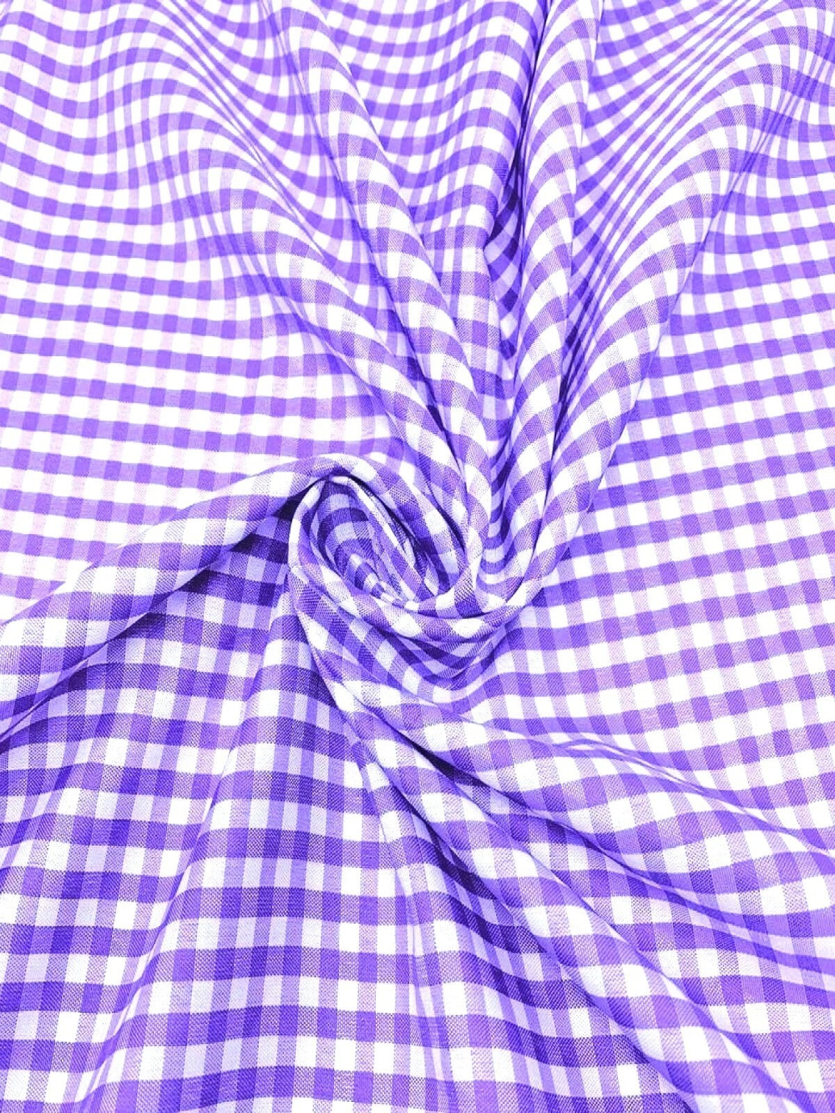 Gingham 1/4" Checkered Poly Cotton Fabric - Checkered Pattern, 57/58" Width (1 Yard)