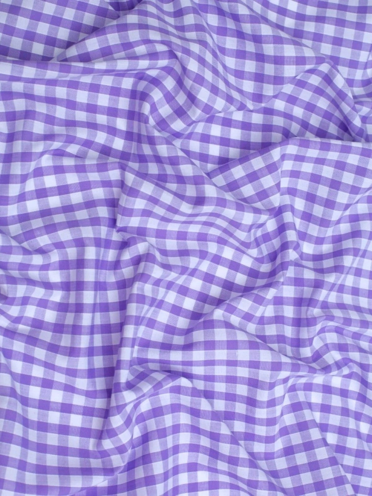 Gingham 1/4" Checkered Poly Cotton Fabric - Checkered Pattern, 57/58" Width (1 Yard)