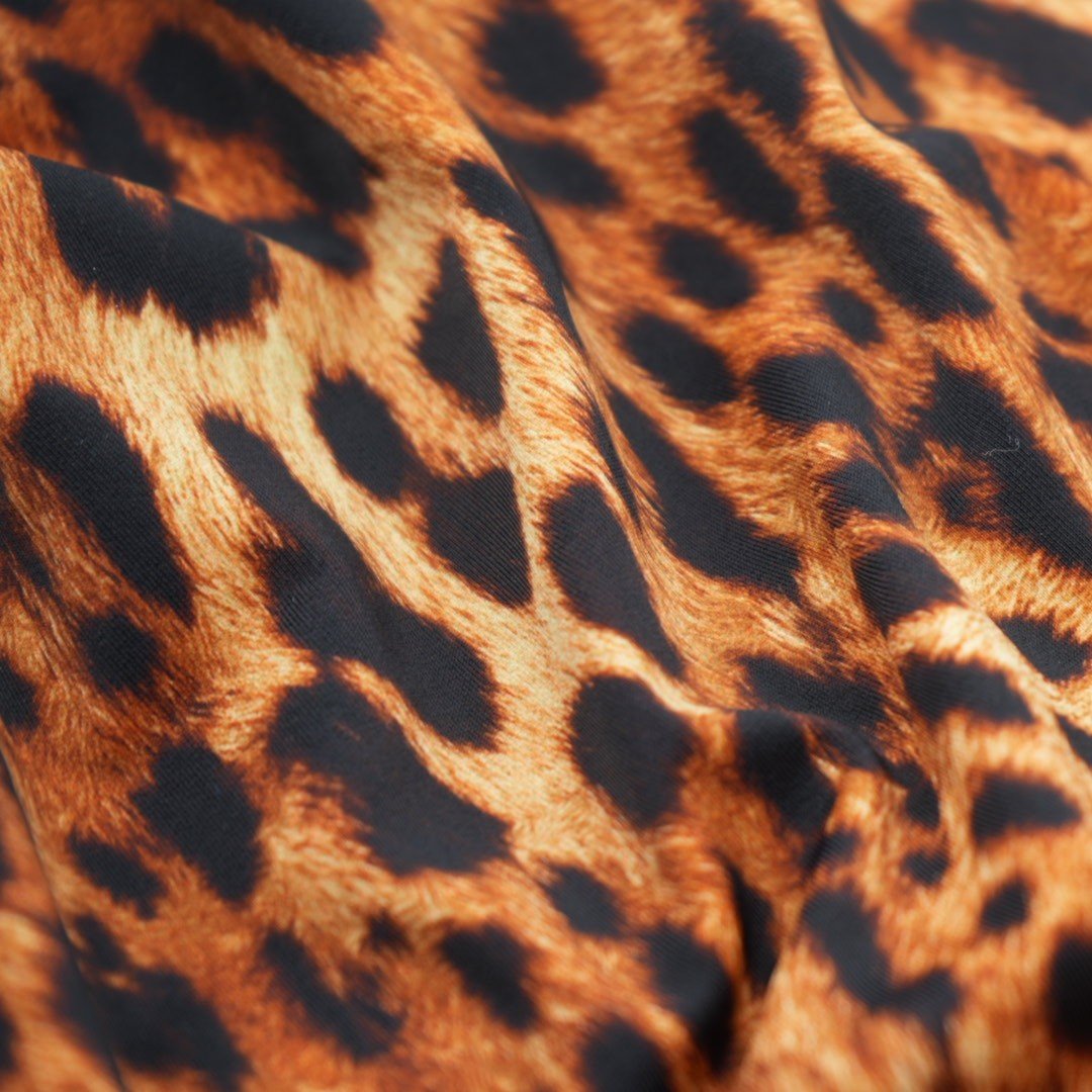 Leopard Printed Spandex Fabric