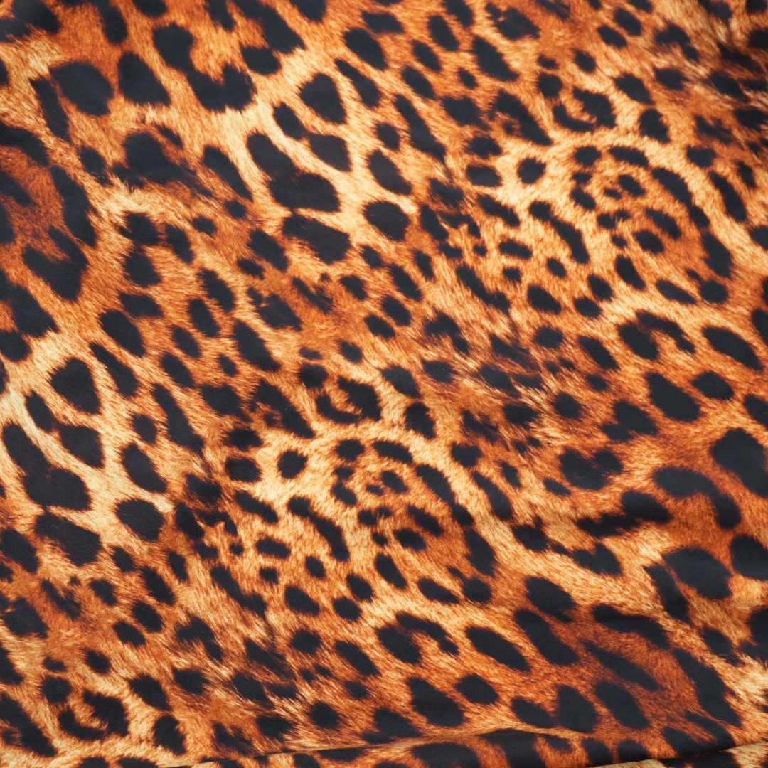 Leopard Spotted Safari Printed Nylon Spandex Fabric - Leopard Print, Blue, 55/56" Width (1 Yard)